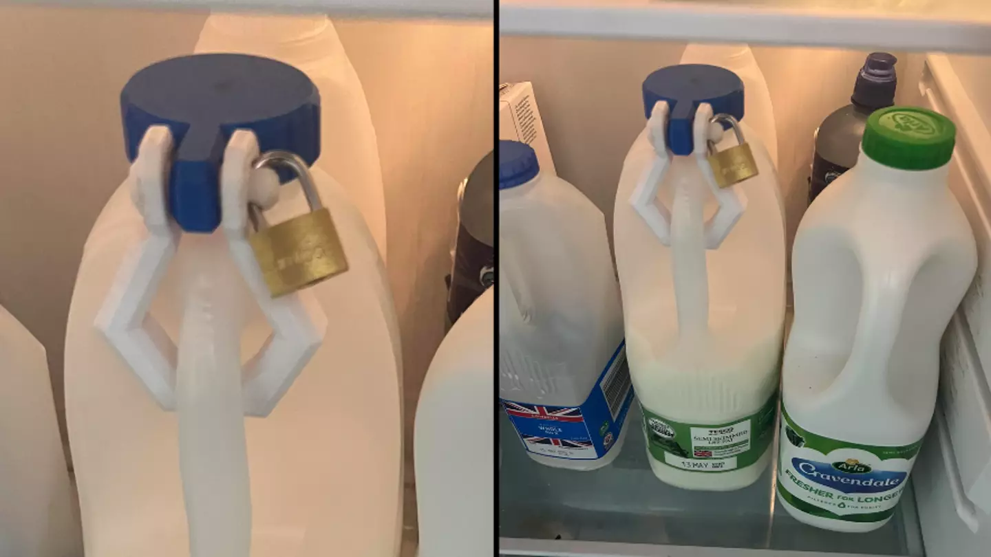 Office worker sparks heated debate after padlocking their milk in the communal fridge