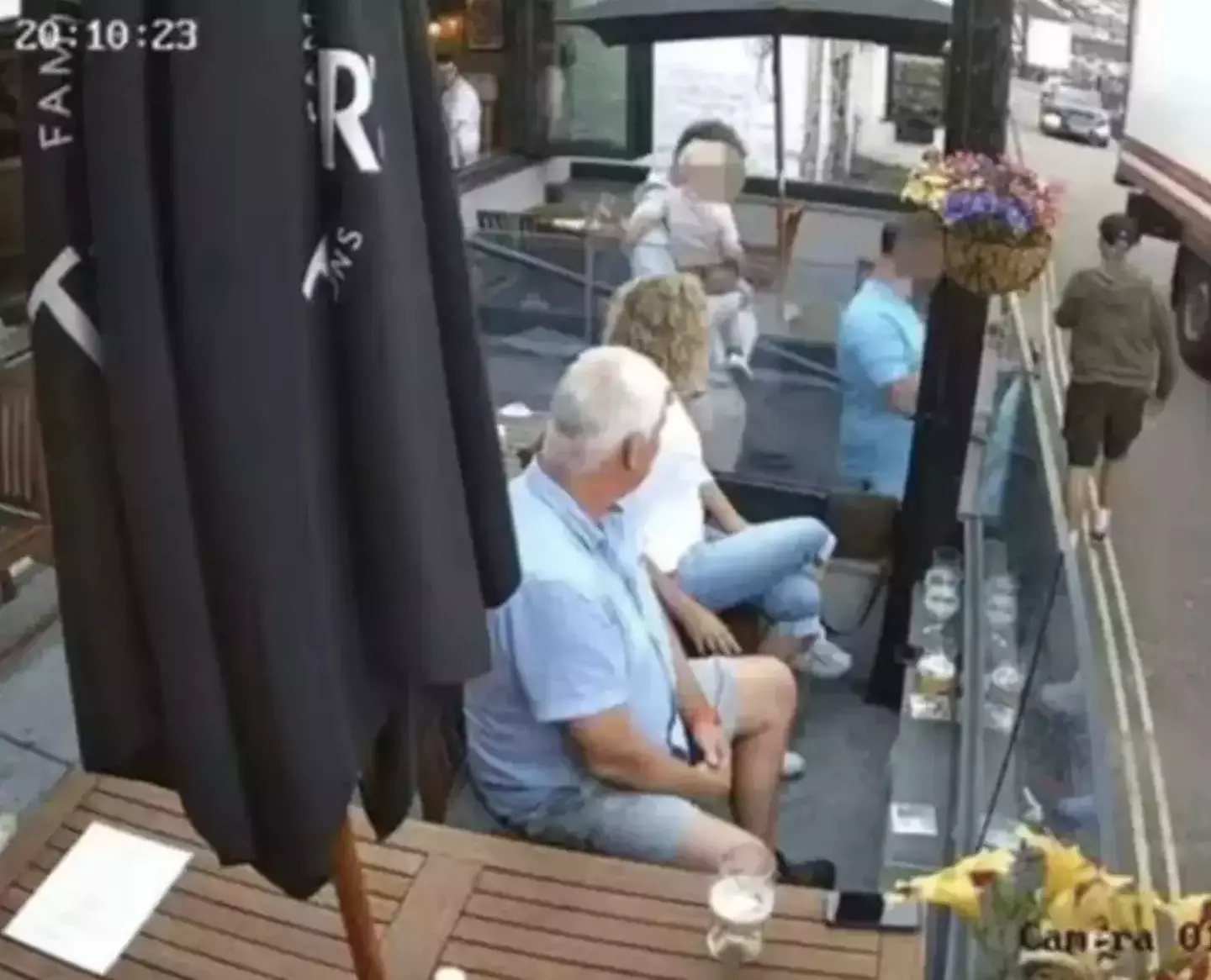 The restaurant released CCTV footage in a bid to catch the family.