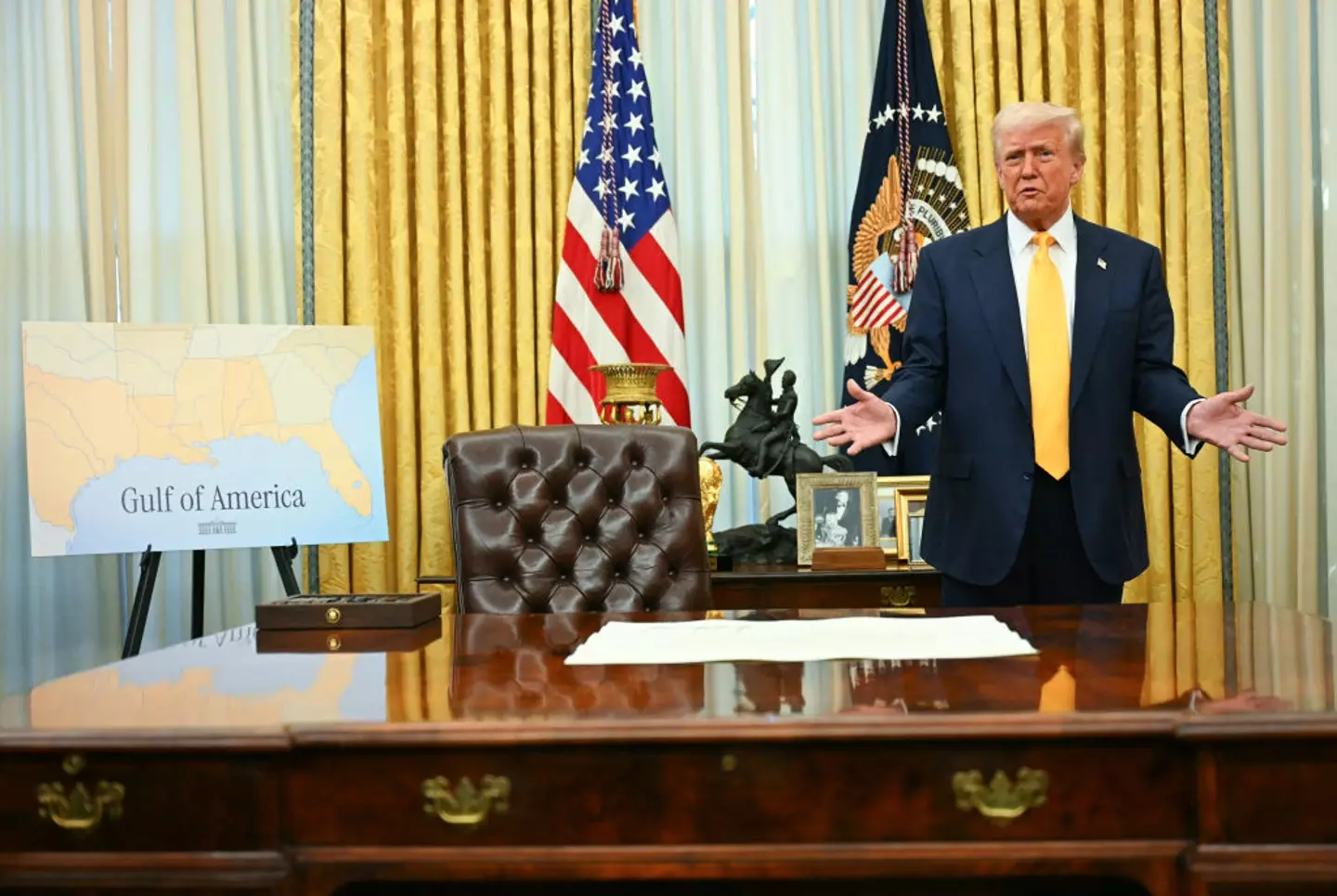 Trump had the Diet Coke button installed in his first term as president (JIM WATSON/AFP via Getty Images)