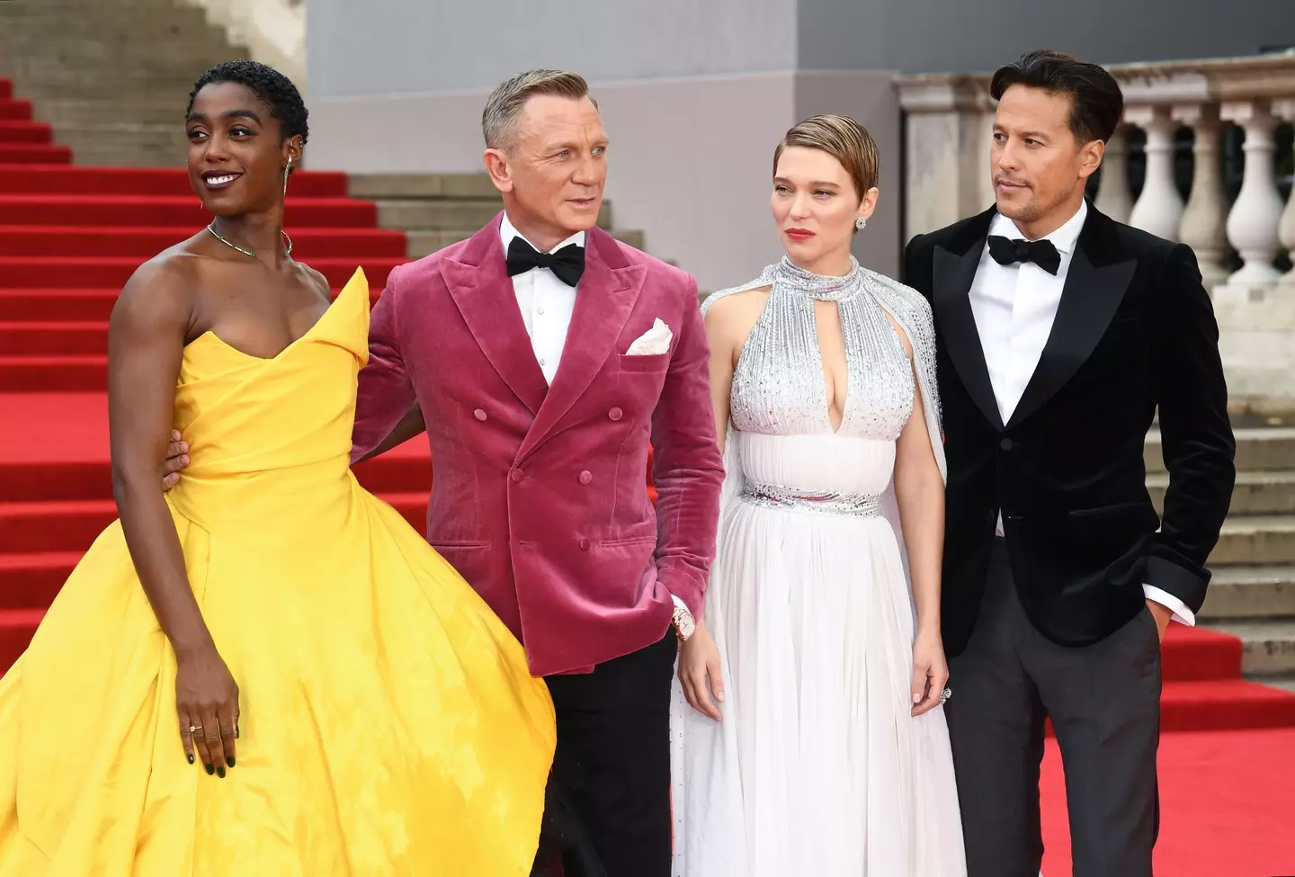 Lashana Lynch, Daniel Craig, La Seydoux and Cary Fukunaga at the No Time To Die premiere.