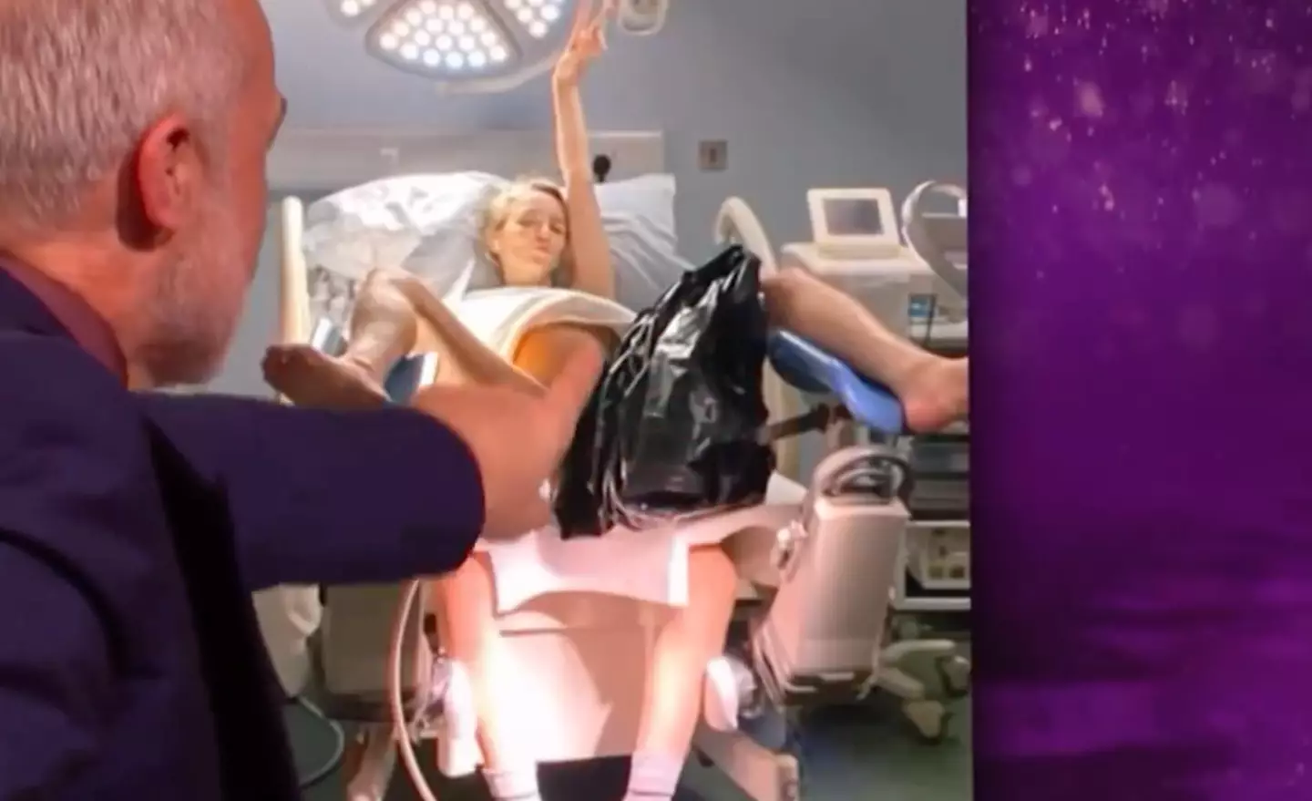 Jodie Comer shared a bizarre behind-the-scenes photo of her ‘giving birth’ on set.