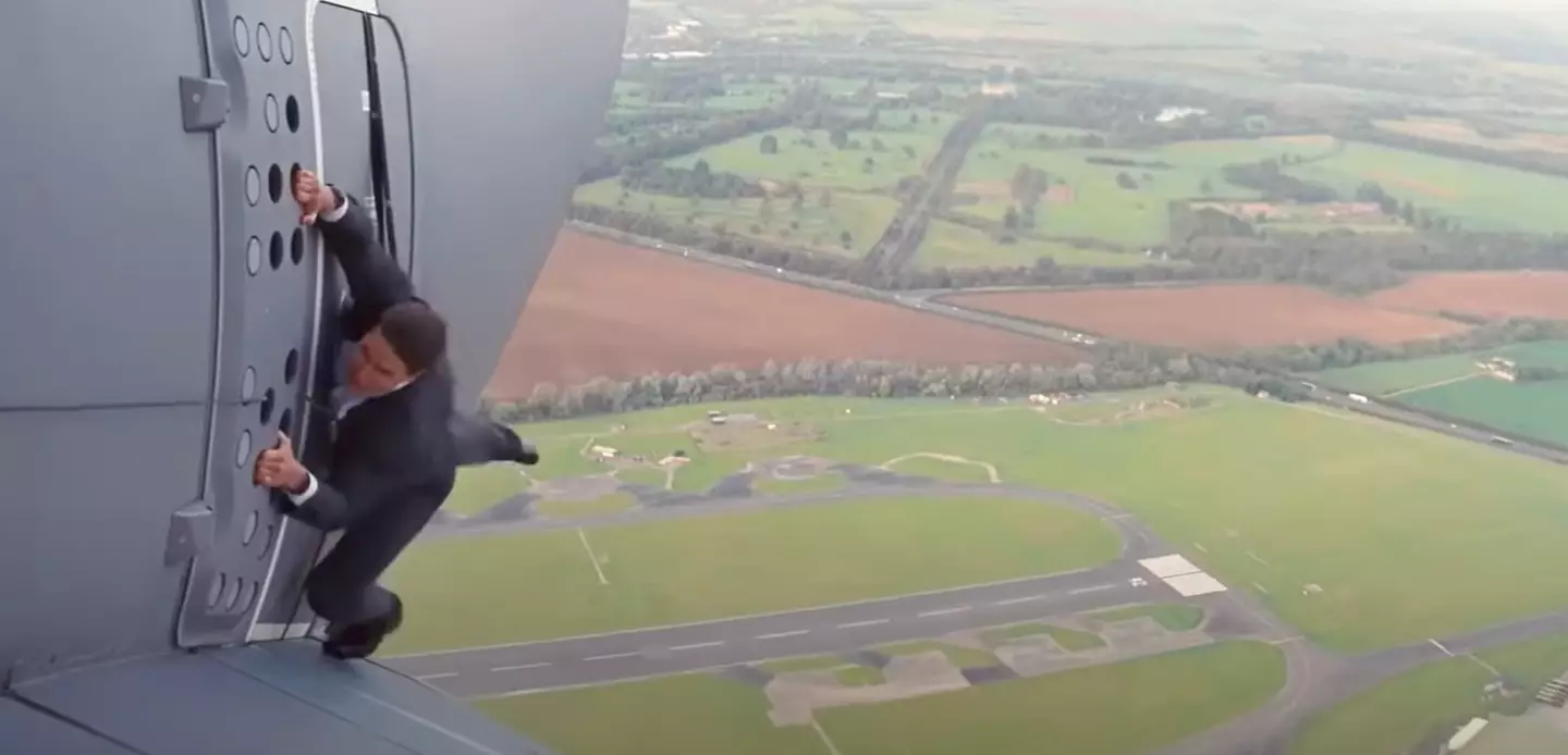 All of Cruise's hard work paid off, as they got an incredible shot of his stunt (Paramount Pictures)