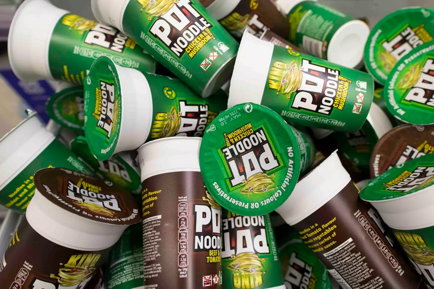 Pot Noodles are a popular UK snack.