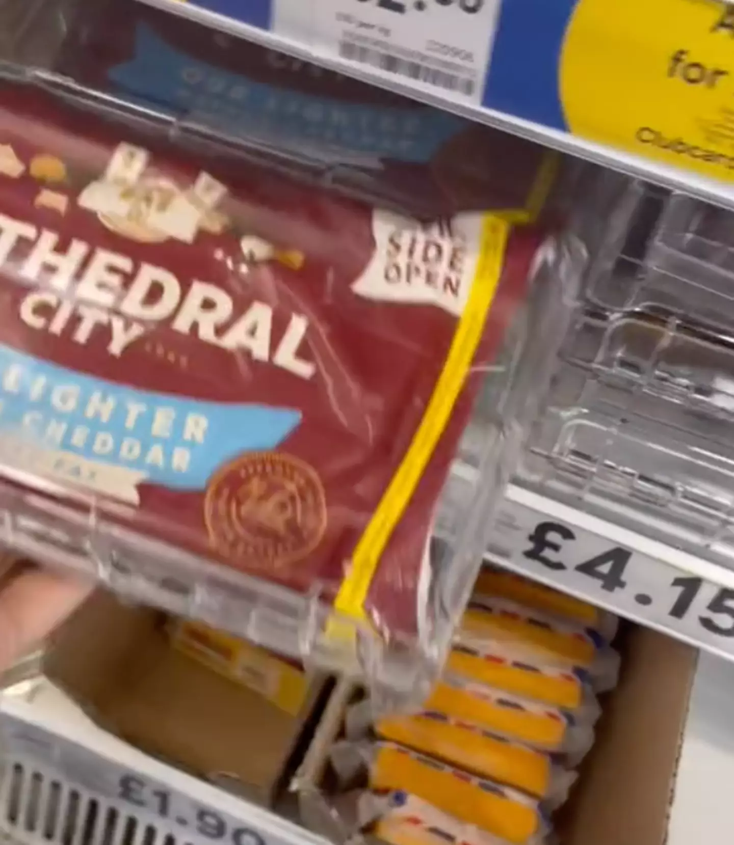 People were shocked to see the cheese being kept in security cases.