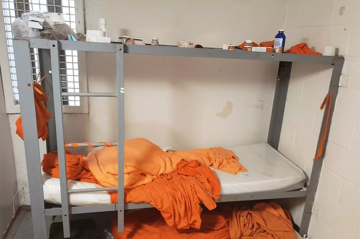 An image released showing the inside of Epstein's cell (DoJ)