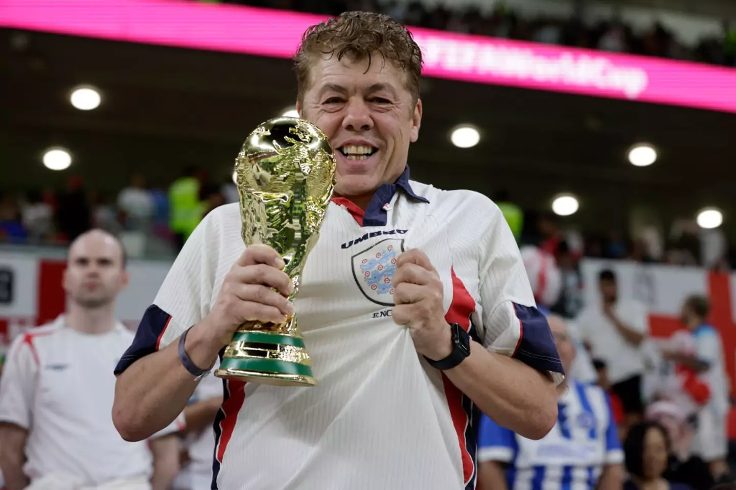 The superfan went viral during the 2022 World Cup in Qatar. (Richard Sellers/Getty Images)