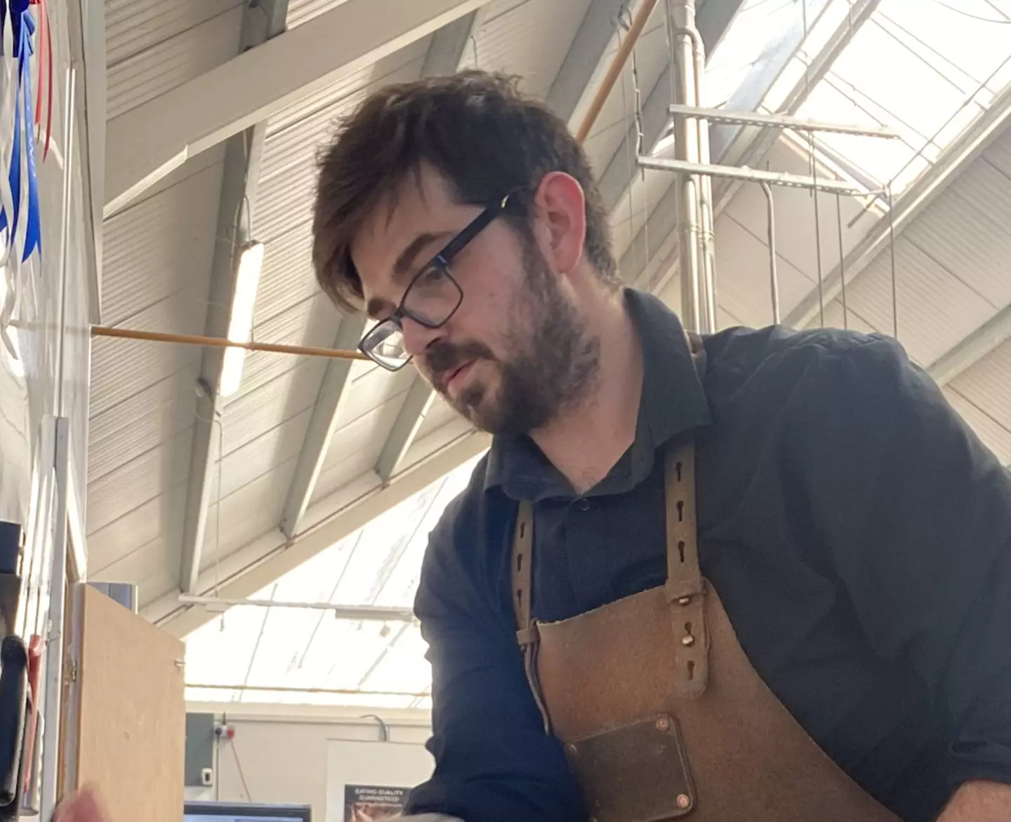 Lee was having a normal day at work when he spotted the face.