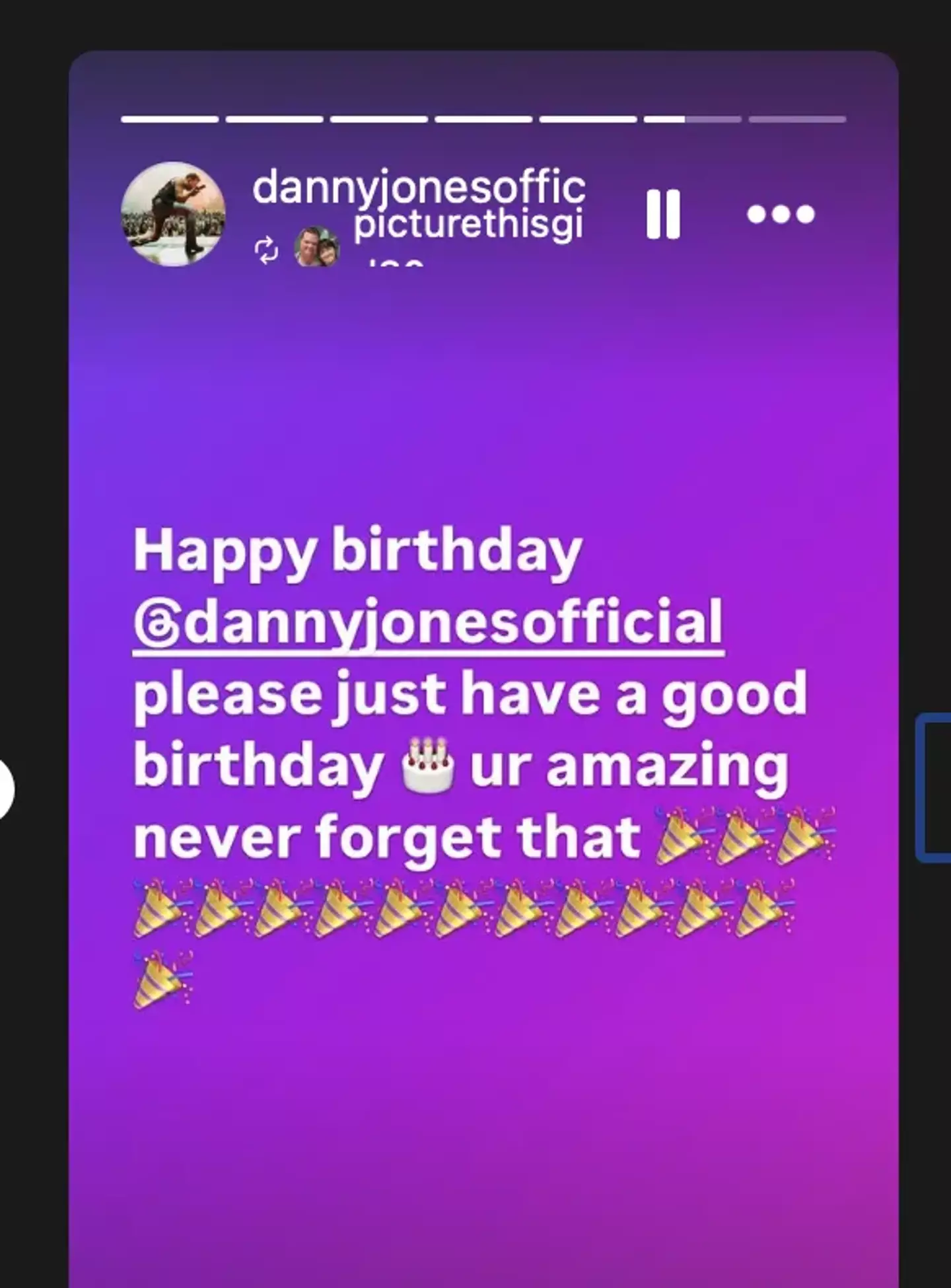 Messages from fans featured kind words to the singer (Instagram/@dannyjonesofficial)