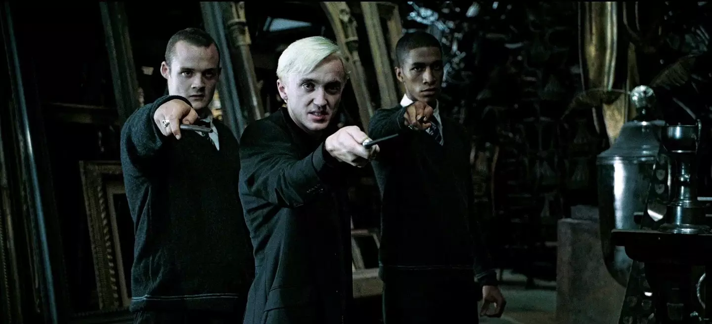 The plot hole made it confusing when Malfoy was later accompanied by his henchmen (Warner Bros)