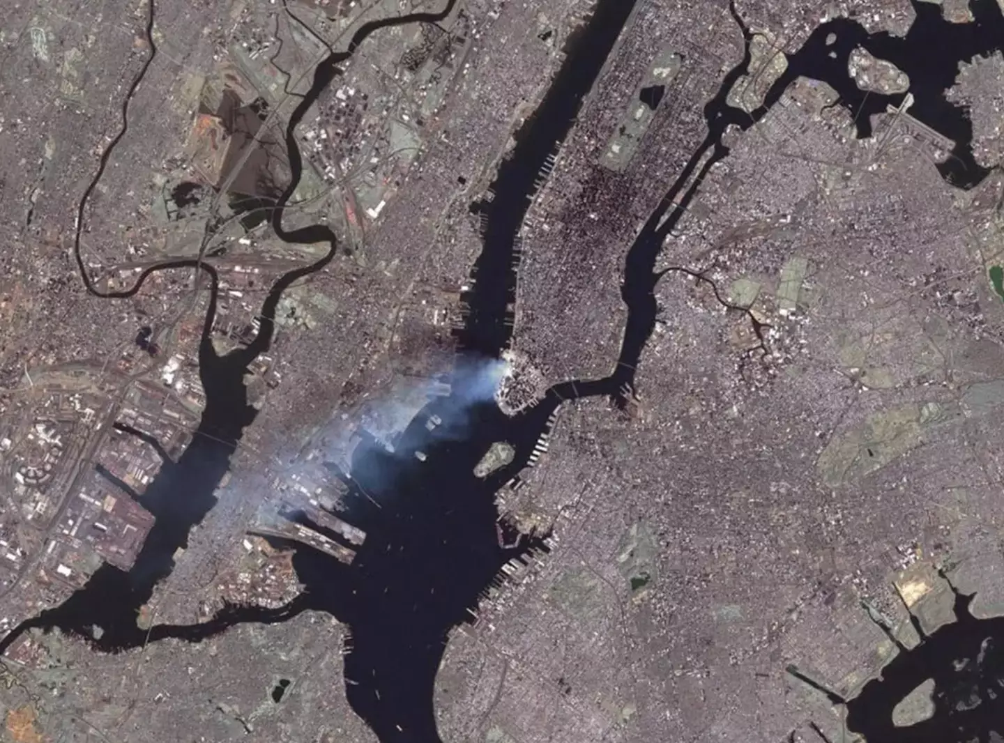 The astronaut could see the devastating terrorist attack all the way from space.