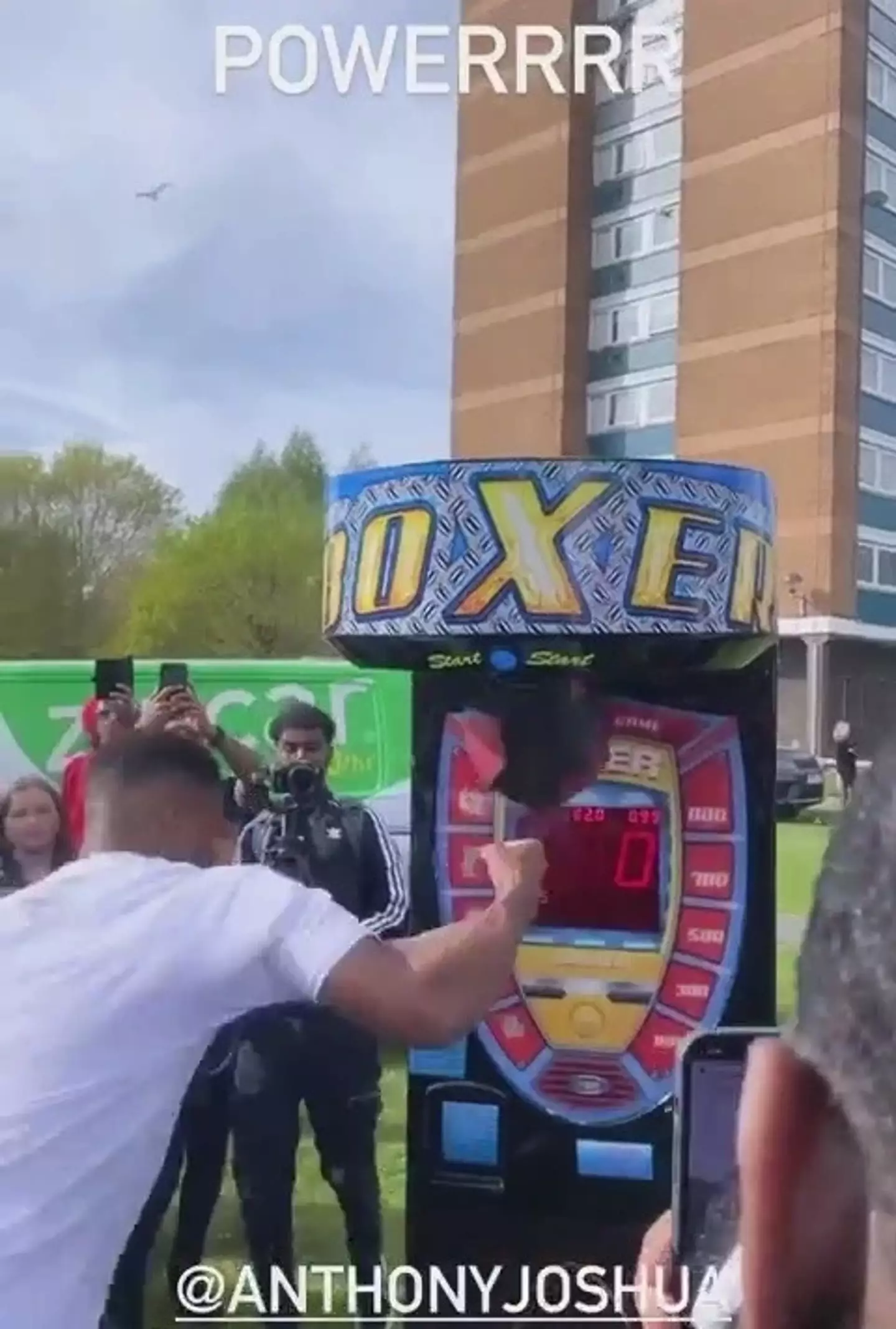 Joshua clobbered the machine.