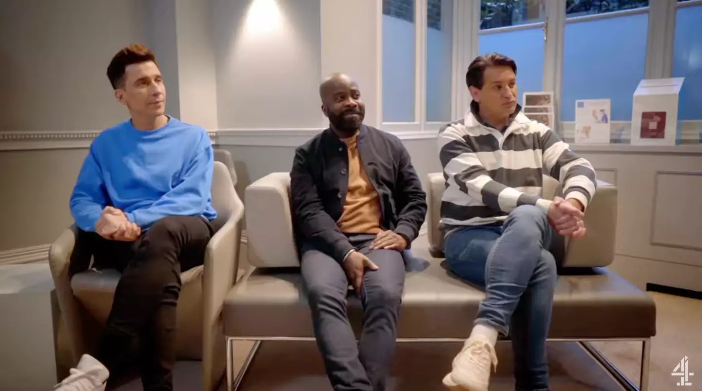 Russell Kane joined Melvin Odoom and Ollie Locke on Celebrity Save Our Sperm.