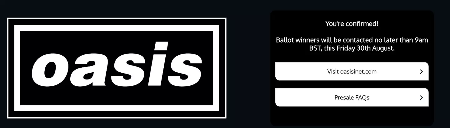 After clicking the link in the confirmation email, this is what you'll see. (LADbible)