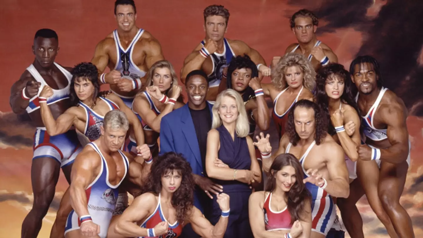 The whole cast of Gladiators.