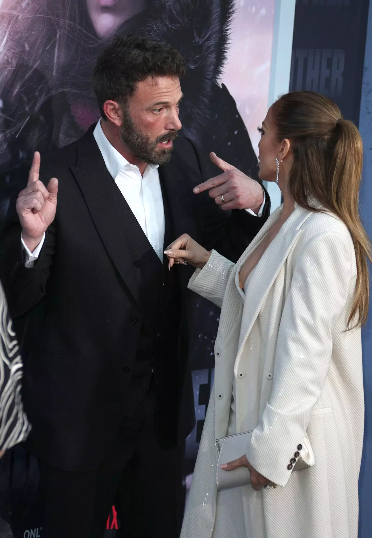 Ben Affleck and J-Lo seemed to be involved in some discussion.