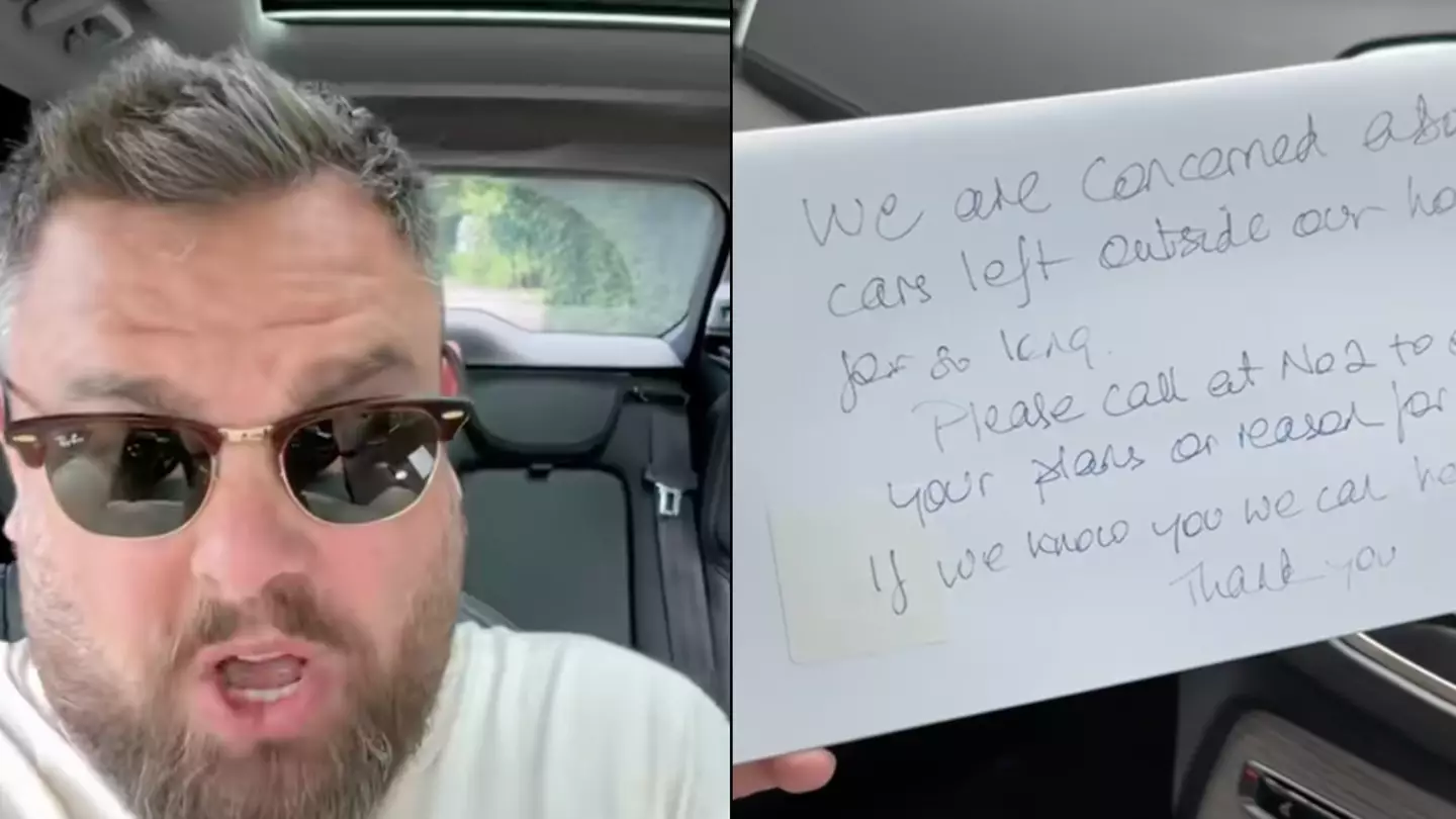 Man decides to confront ‘concerned’ neighbours after bizarre note left on his parked car