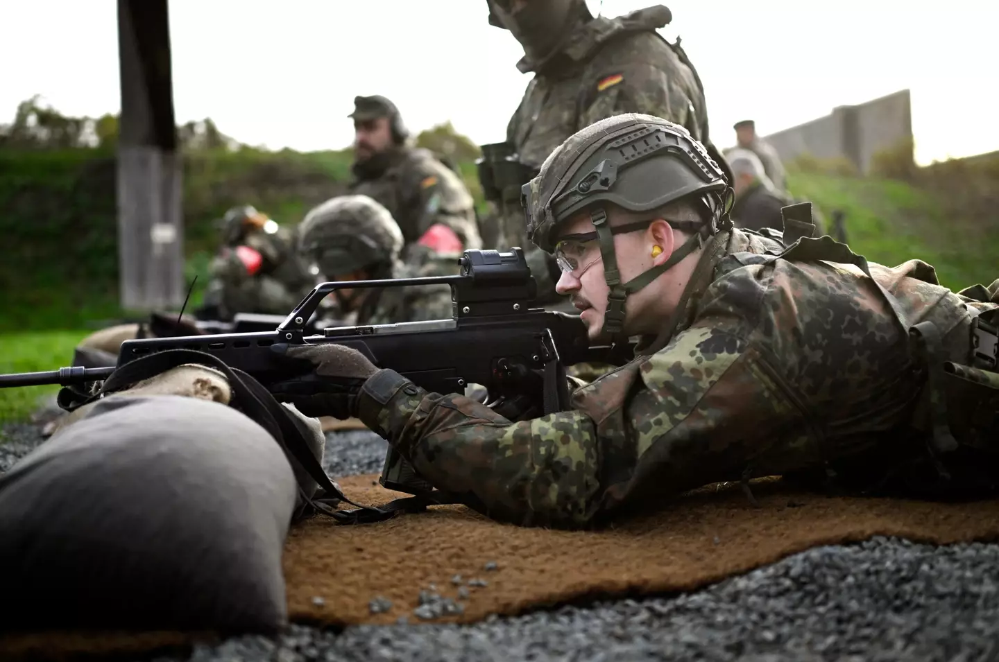 Actually joining the military will still be voluntary, but 18-year-old men will have to take eligibility tests (INA FASSBENDER/AFP via Getty Images)