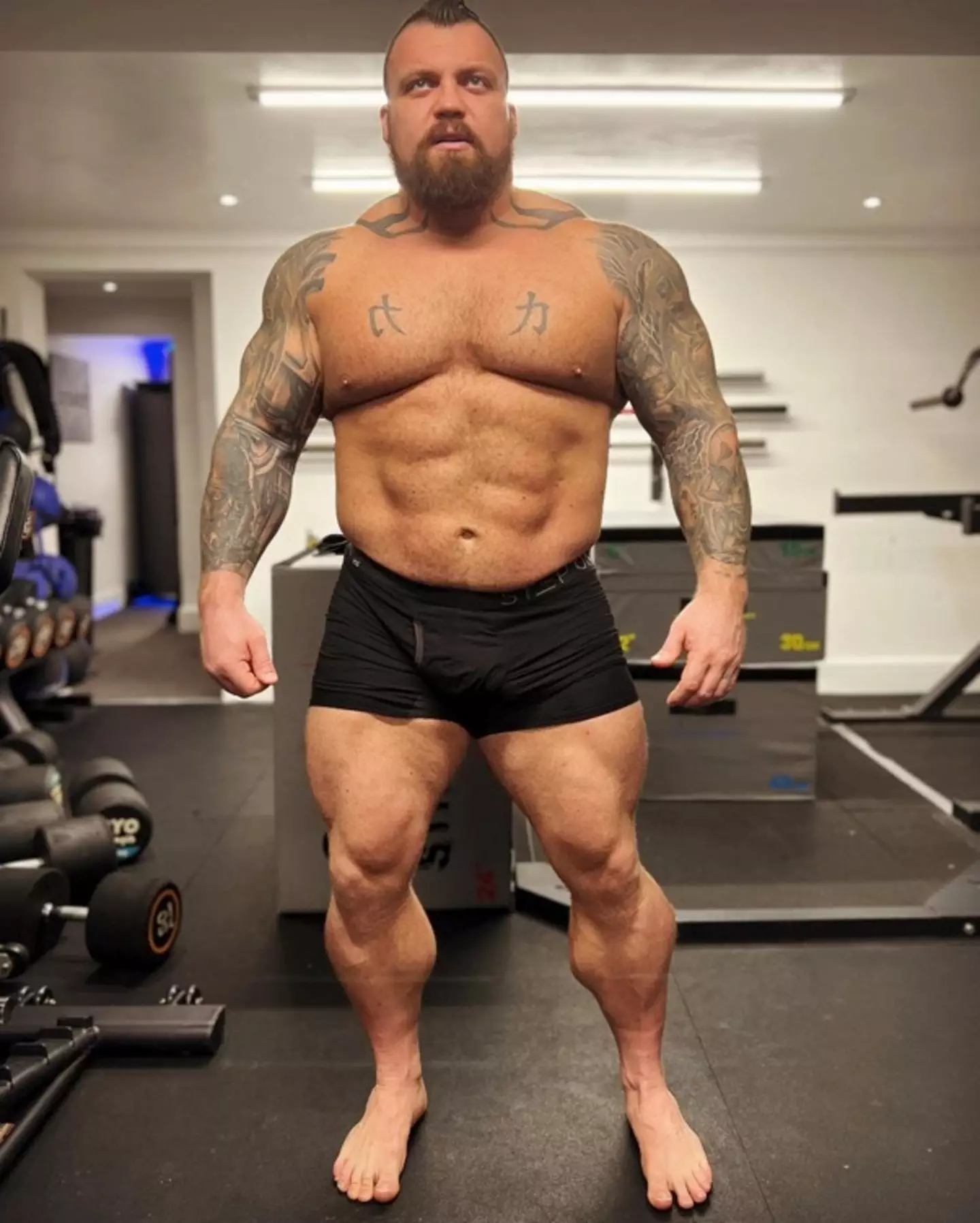 Eddie Hall has also slimmed down for their fight.