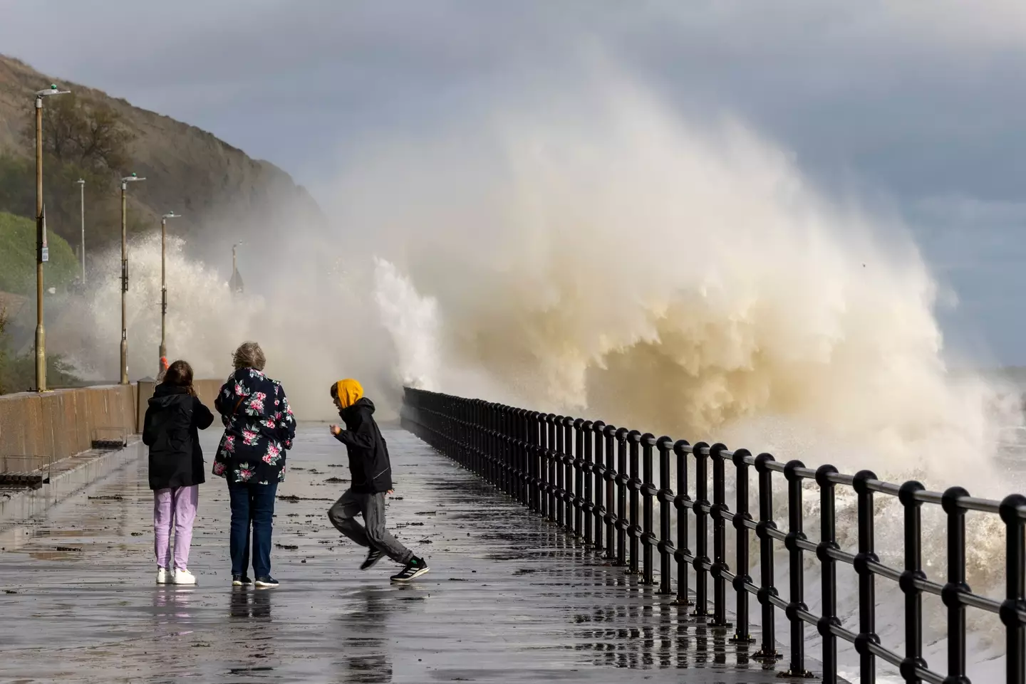The coast has been the worst hit but the weather chaos could spread today.