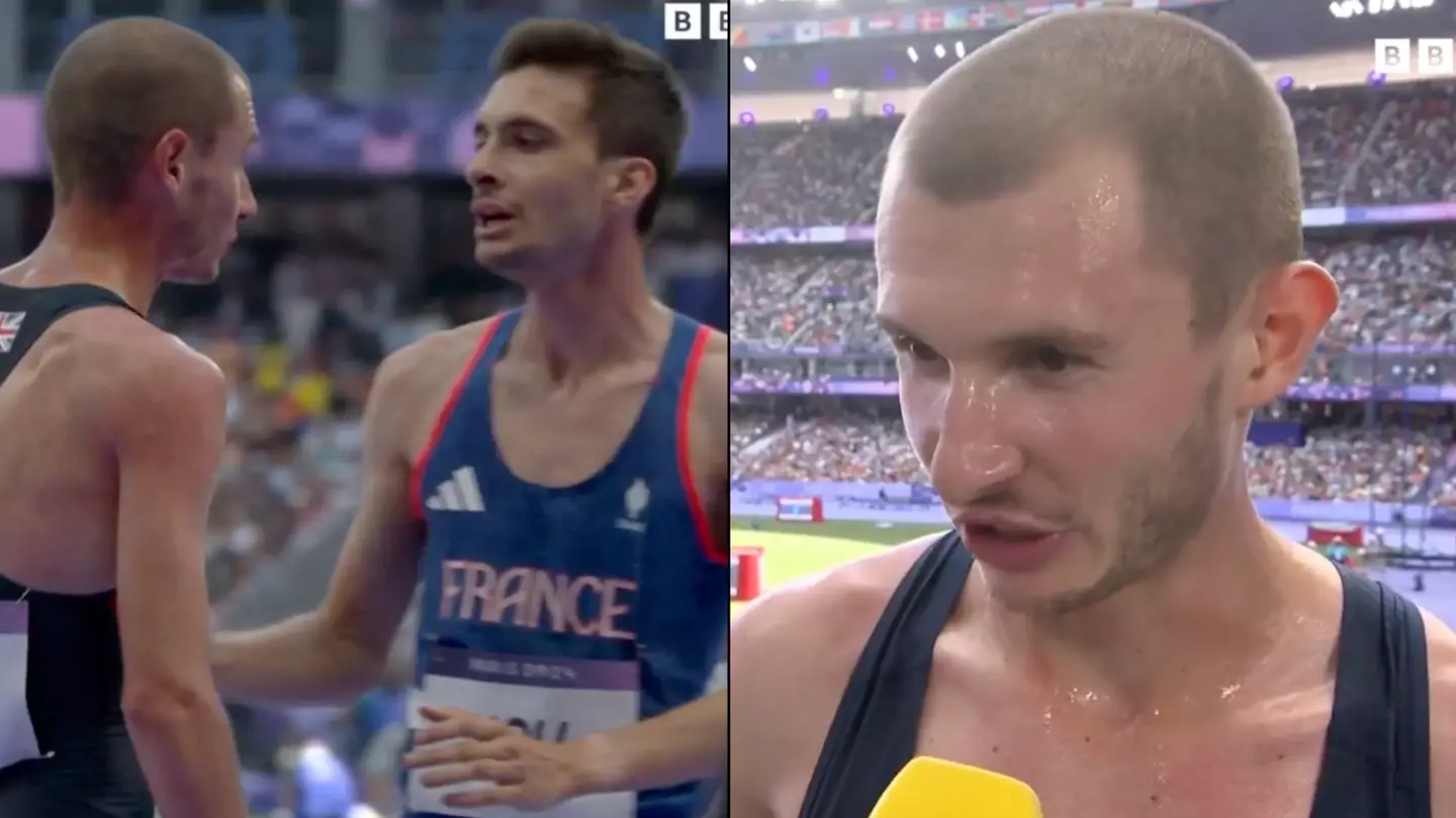 Team GB star gives his take on shocking on-track incident after squaring up to French runner in ugly scenes