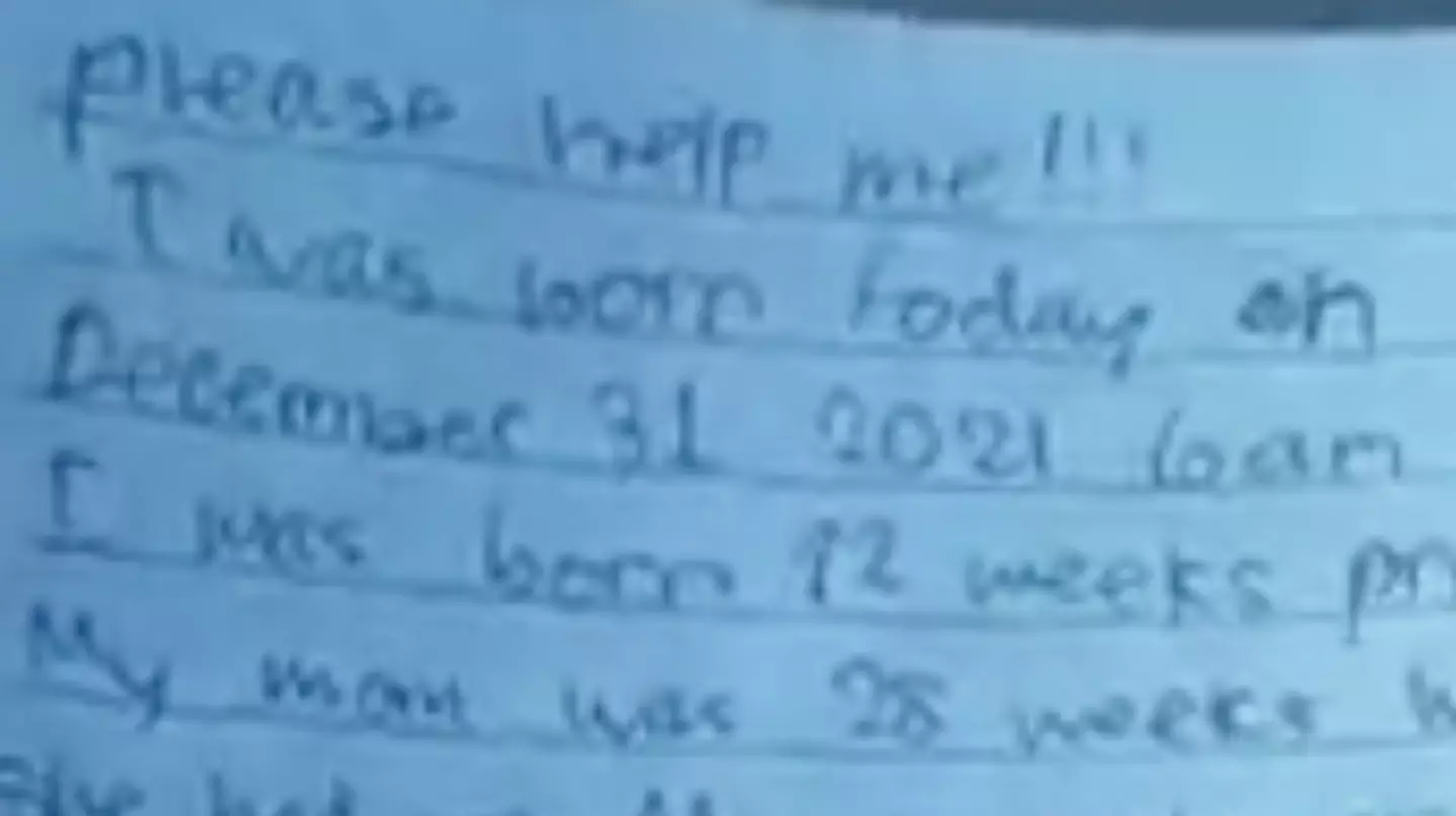 Baby Abandoned In Cardboard Box On New Year's Eve With Note Asking For Loving Family