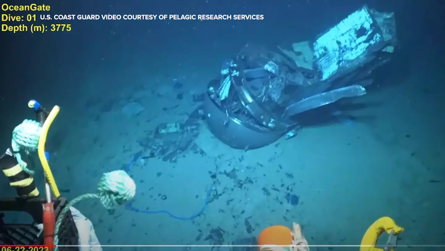 Footage of the discovery of the wreck of the Titan has been released. (US Coast Guard)