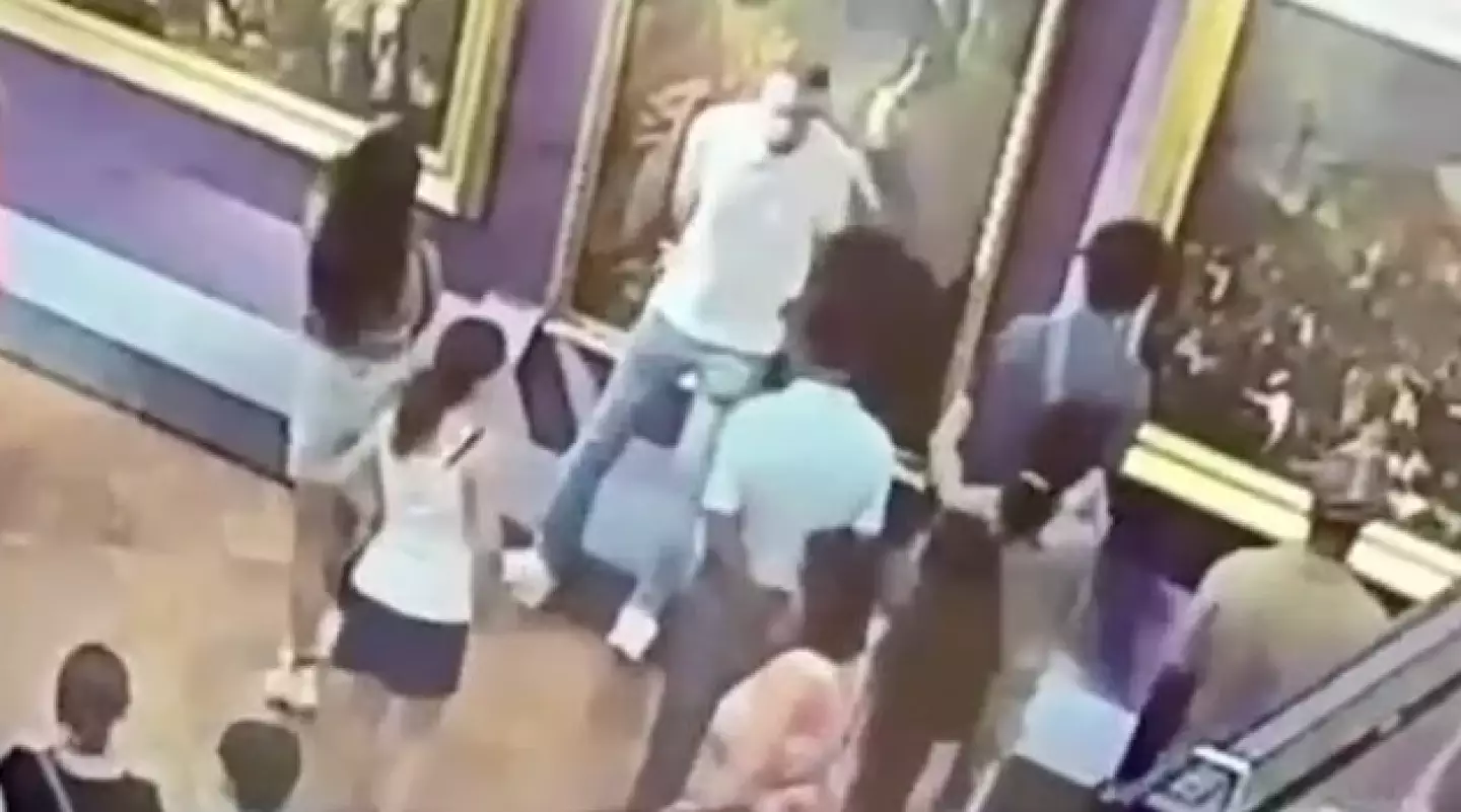 The tourist was in shock after damaging the 18th century oil painting (NewsX)