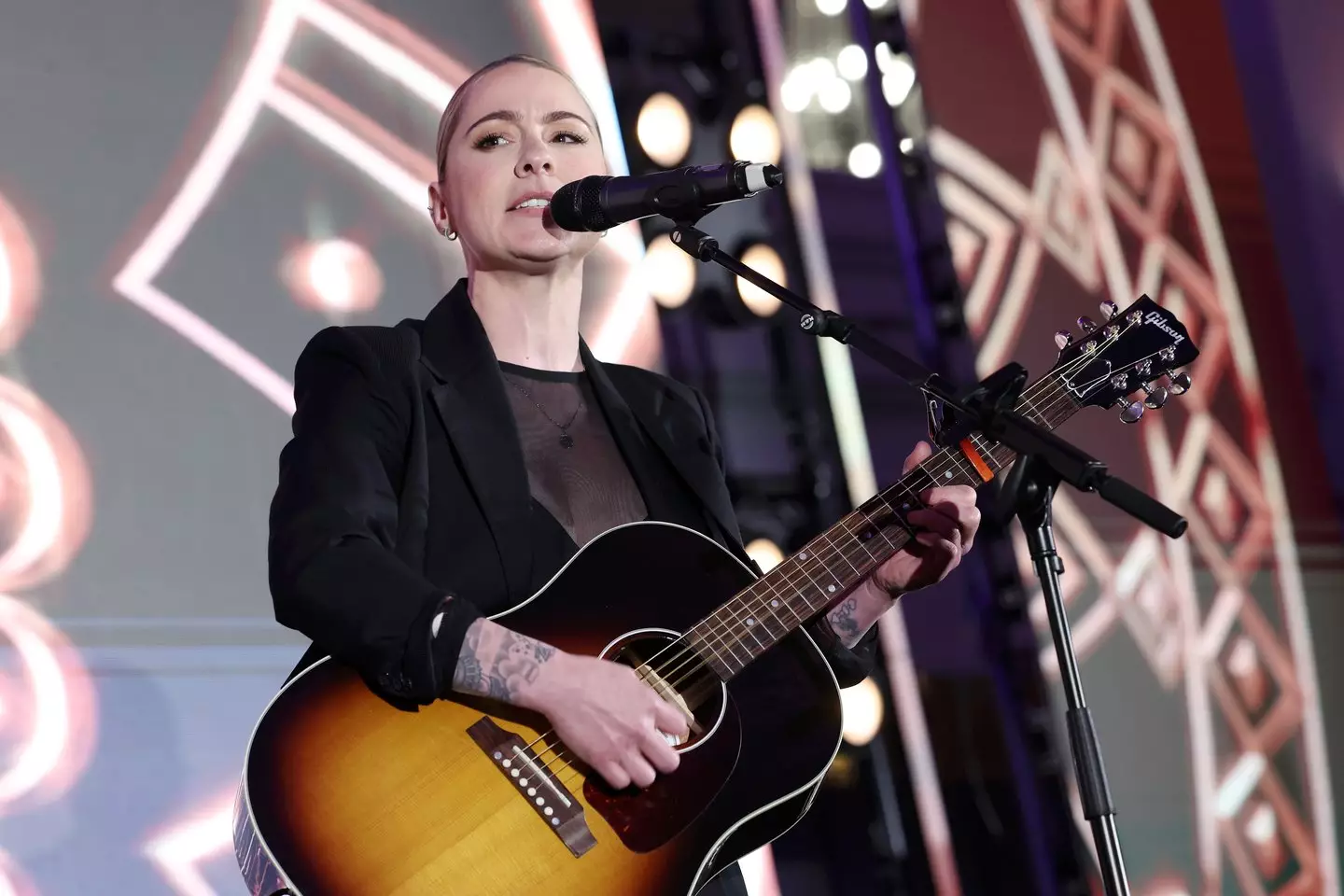 Lucy Spraggan has spoken out about the shocking moment she 'ripped' her vulva while bunjee jumping (Tristan Fewings via Getty Images)