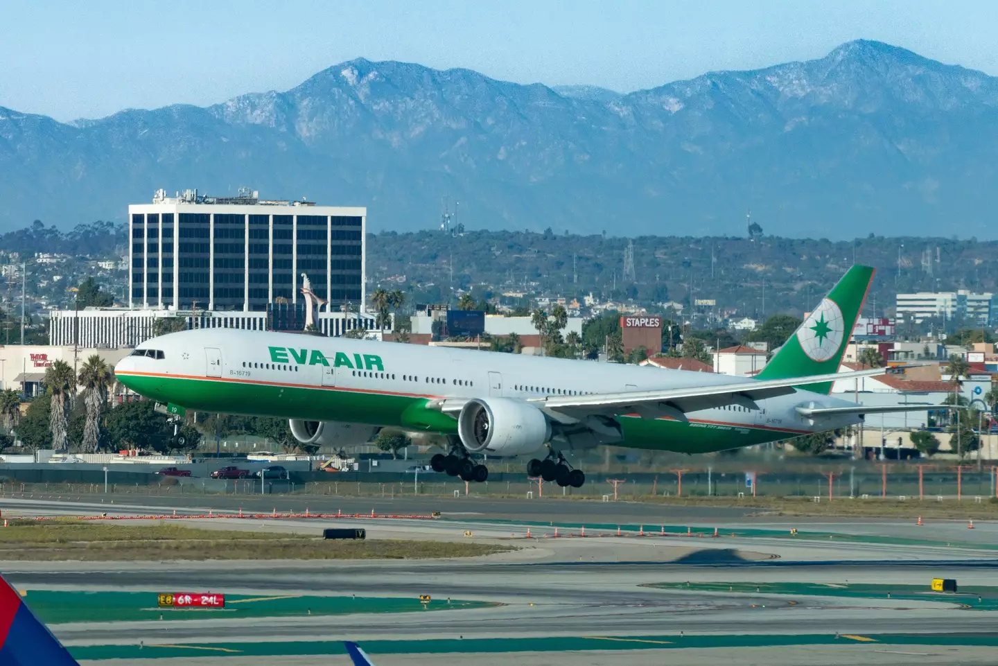 The pair ended up sat next to one another on their flight.