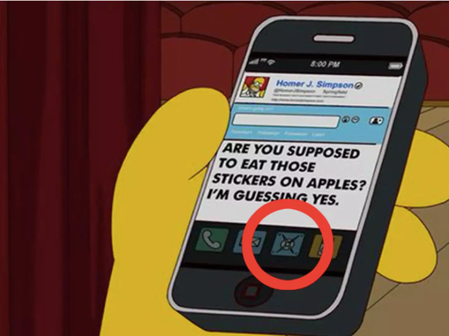 Homer appeared to have X on his phone long before the rest of us.