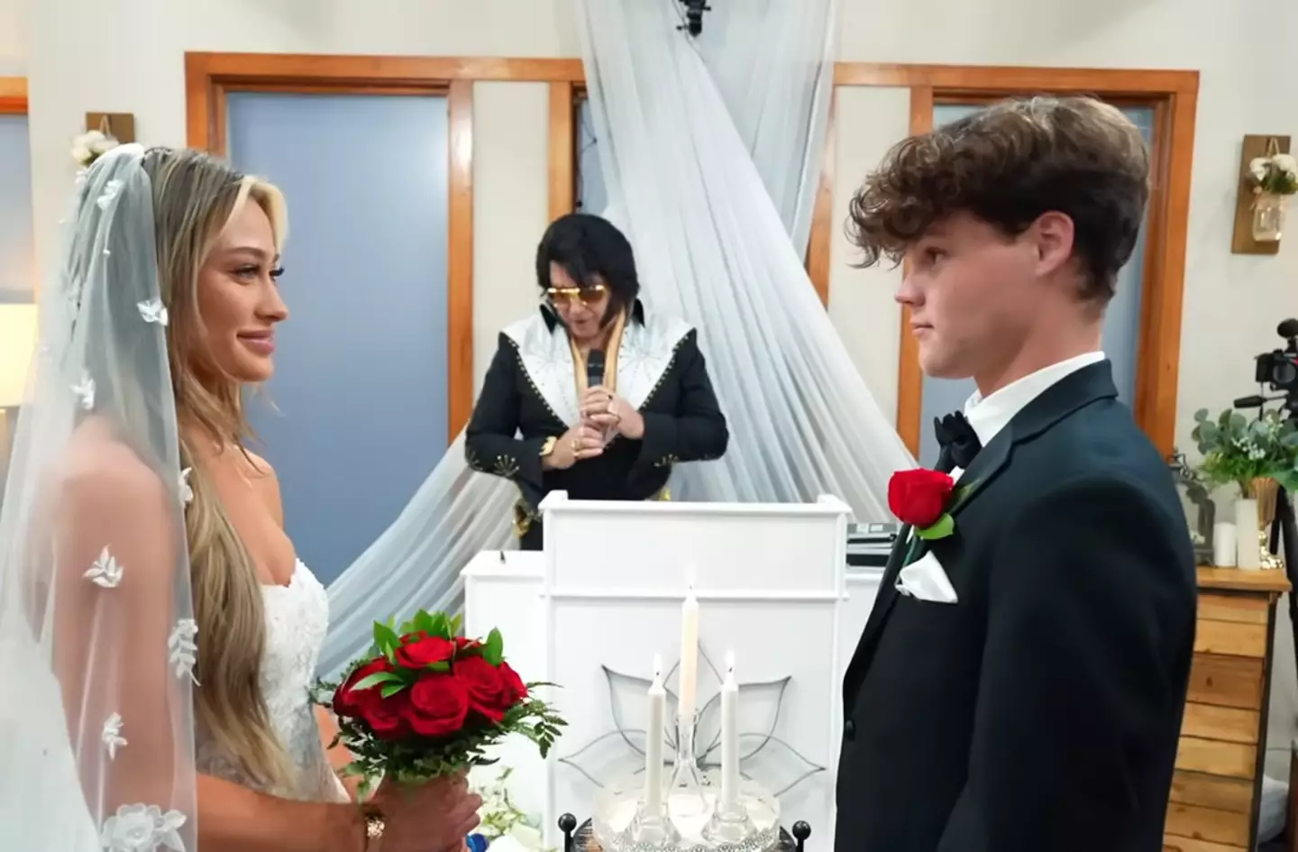 They got a non-legally binding Vegas ceremony last year, but now they've split up (YouTube/Jack Doherty)