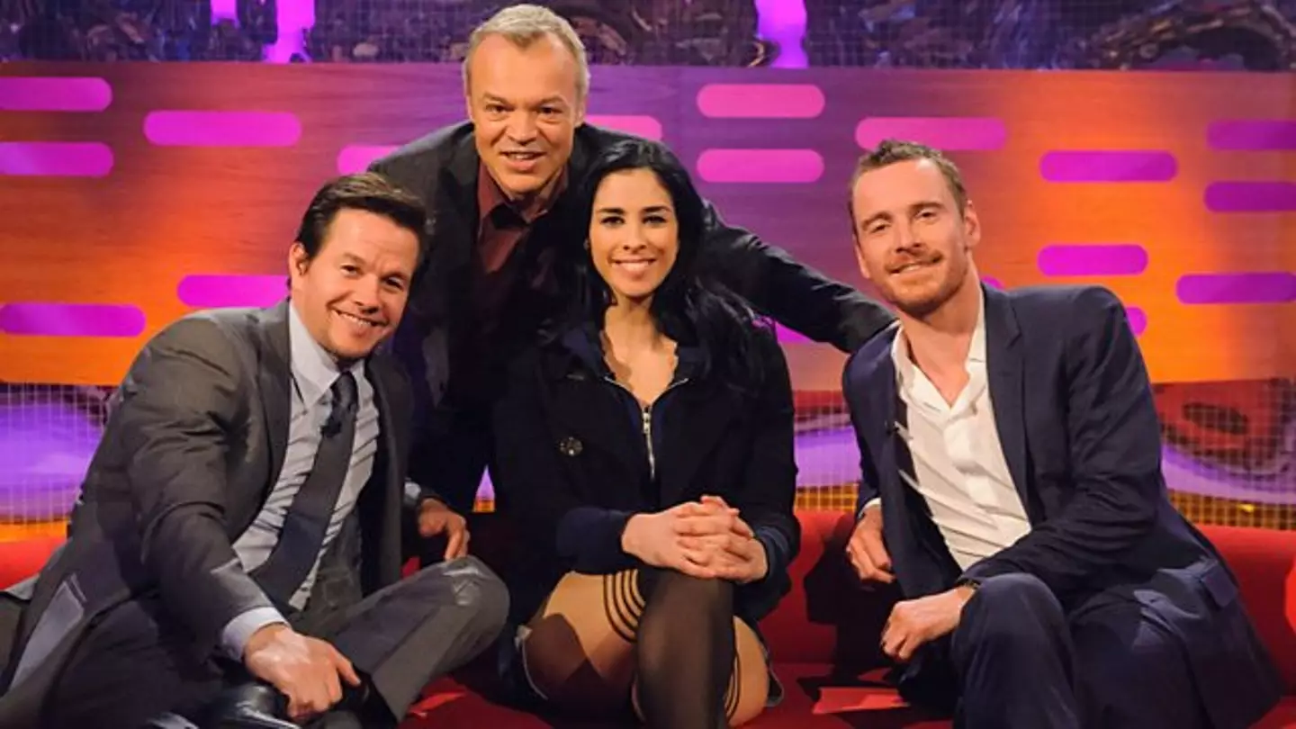 Mark Wahlberg, Sarah Silverman and Michael Fassbender appeared on the BBC show together.