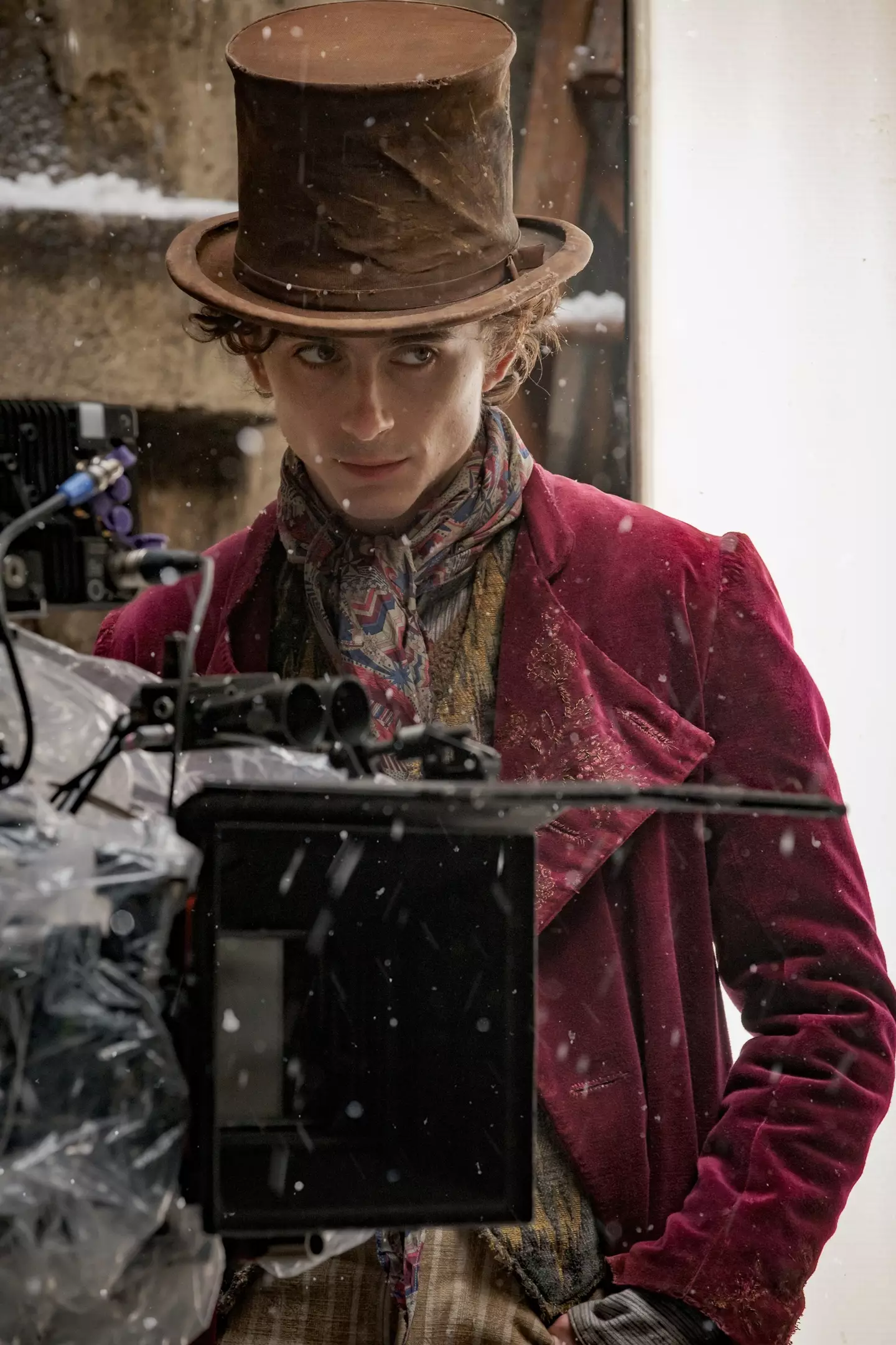 Timothée Chalamet as Willy Wonka.