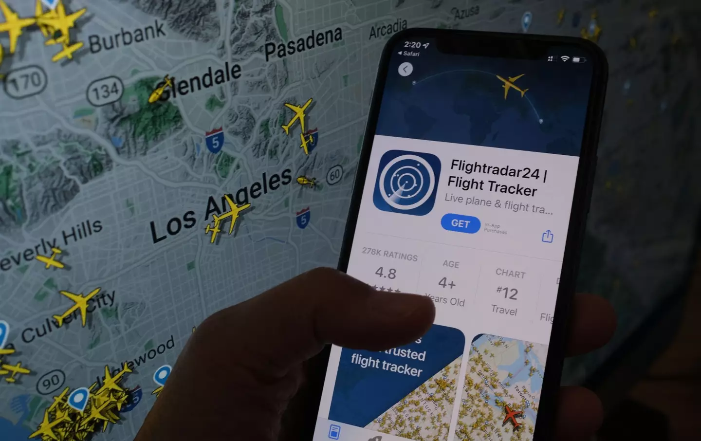 You can set up notifications on the FlightRadar24 app to ping you when there's an emergency.