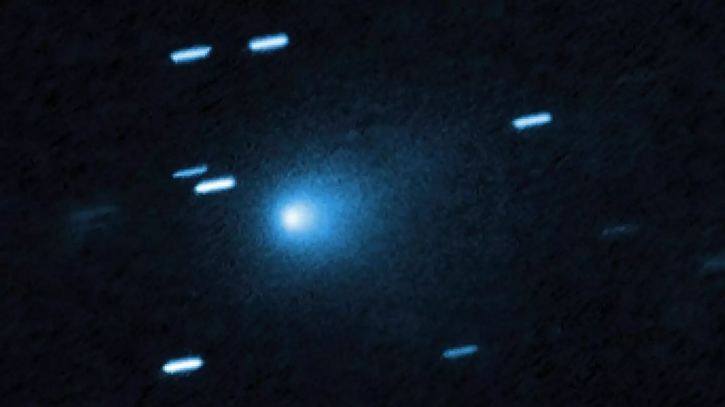 The Hubble Telescope took a snap of the mysterious comet in July when it was 277 million miles from Earth (NASA)