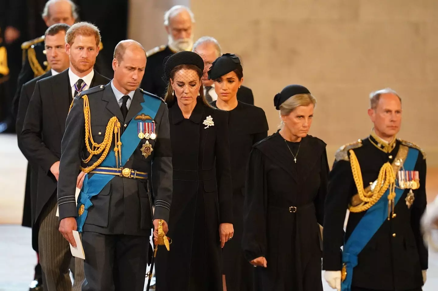 The Royal Family has gathered for the Queen's funeral tomorrow.