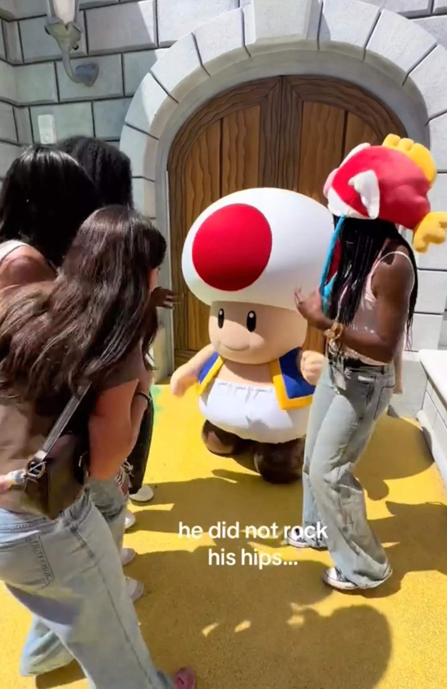 But the theme park-goers got a much different reaction than they expected (TikTok/@lilly_pea)