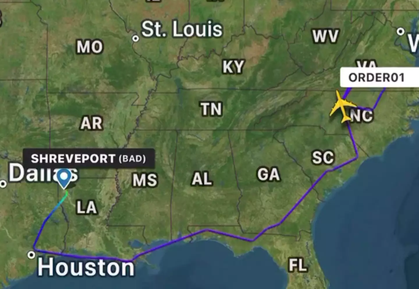 The doomsday plane's flight path was tracked by many online (X/Flightradar)