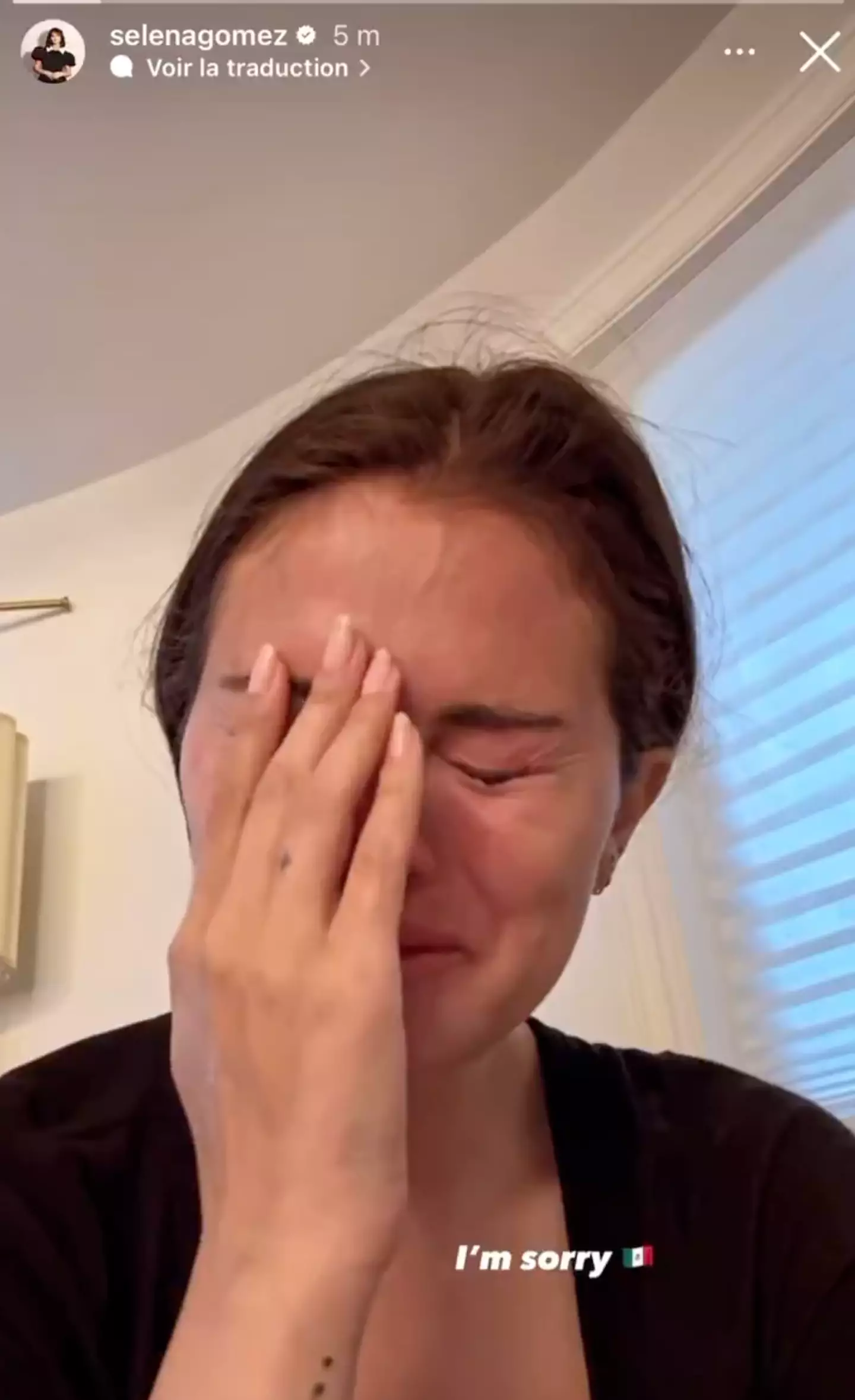 Gomez was in tears over the President's decision (Instagram/selenagomez)