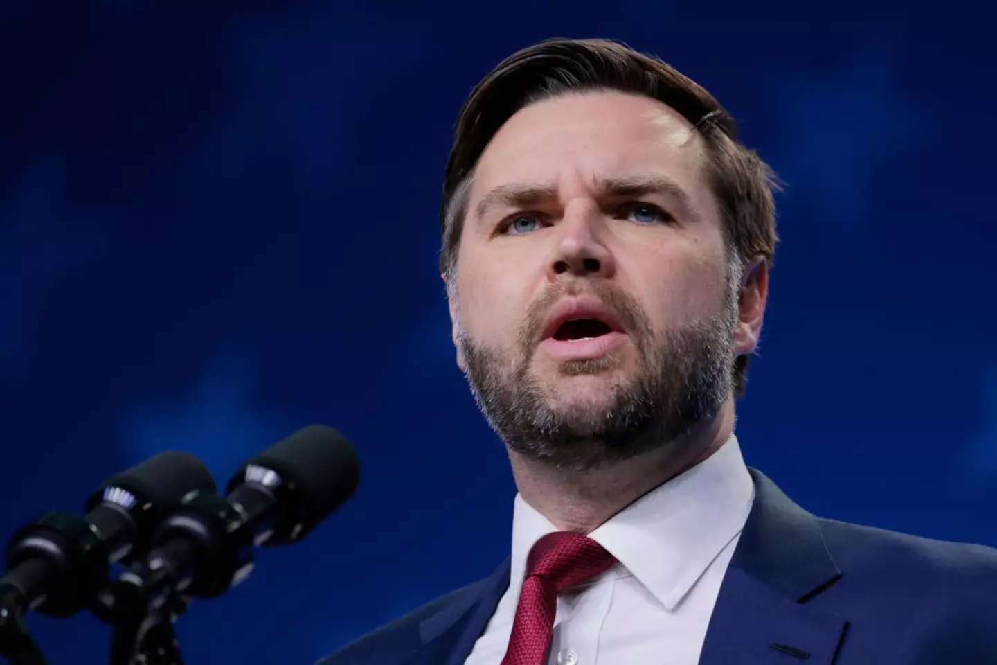 JD Vance has come under attack for his choice of trousers (Anna Moneymaker/Getty Images)