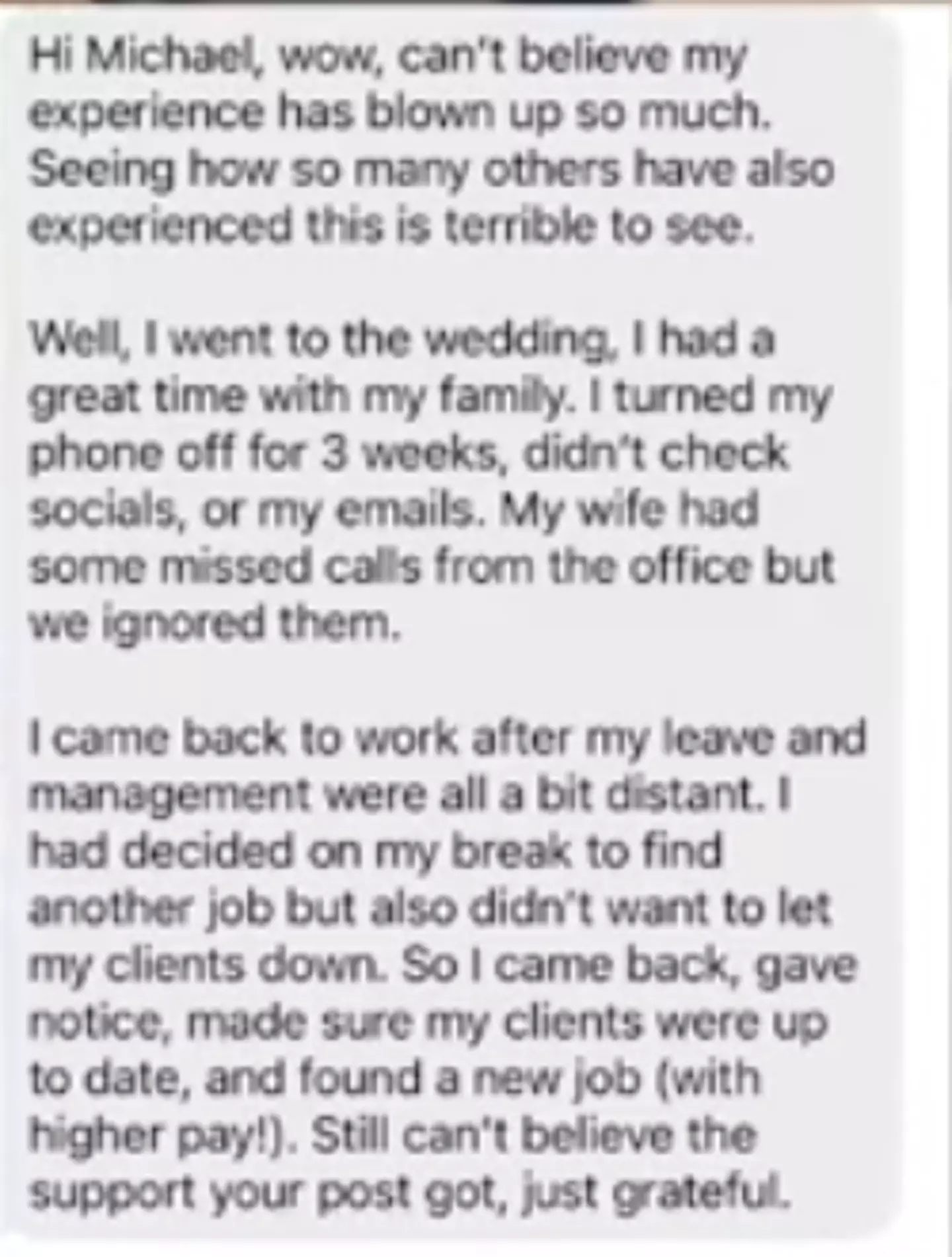 Noel gave an update.