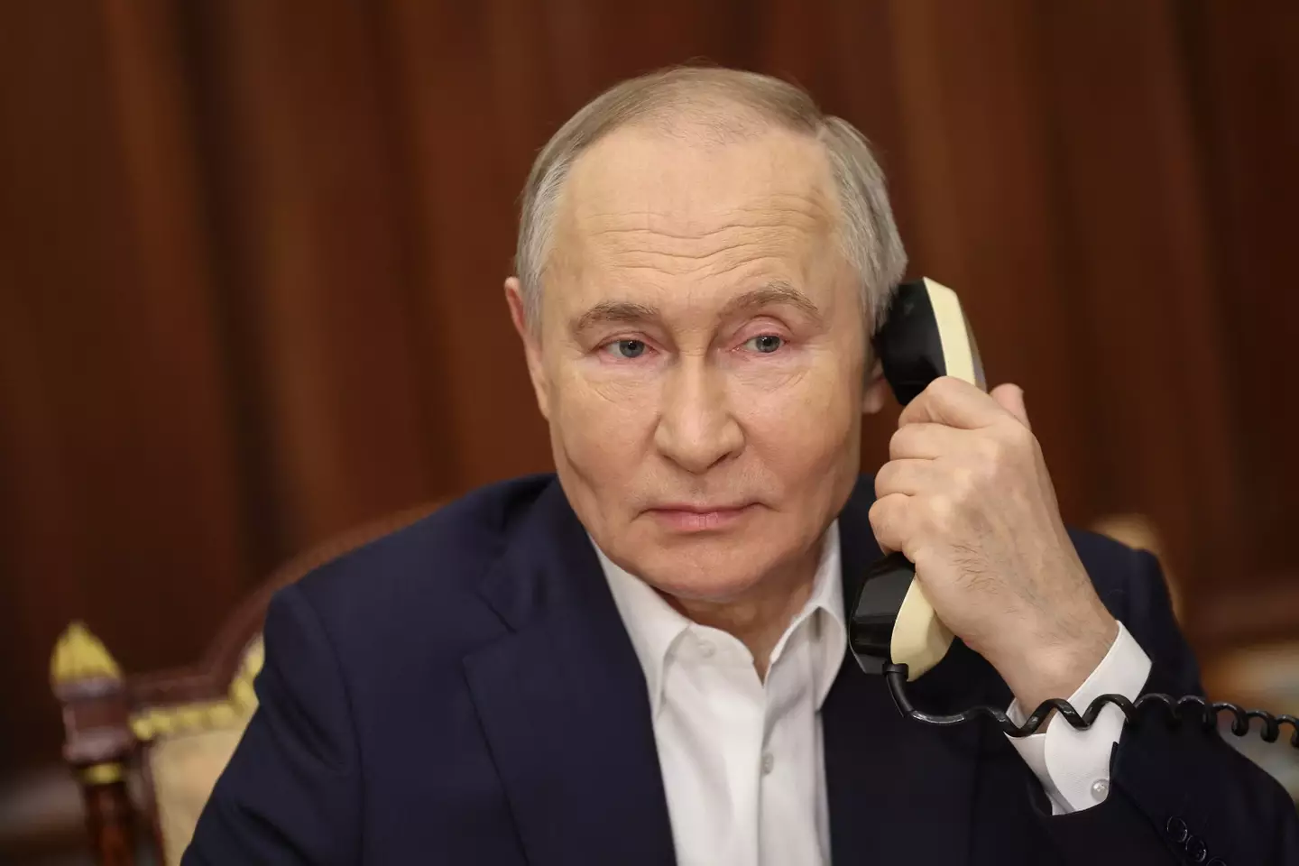 Putin informed Trump about the alleged drone strike during a phone call on Monday, the US President said (ALEXANDER KAZAKOV/POOL/AFP via Getty Images)