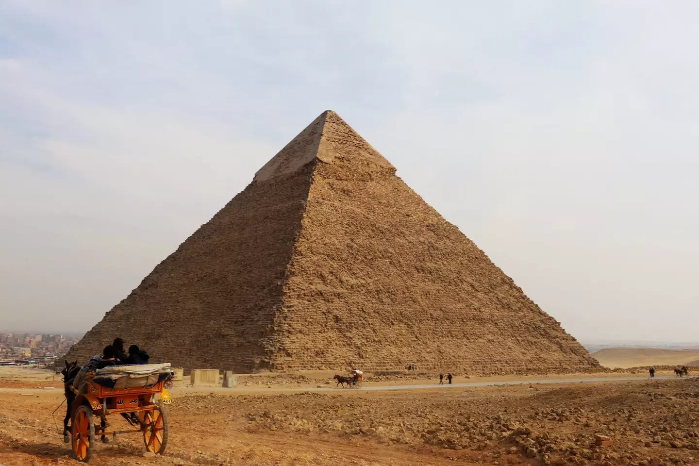 The researchers first made the highly contested claim that they'd found something beneath the Khafre Pyramid (HASAN MROUE/AFP via Getty Images)