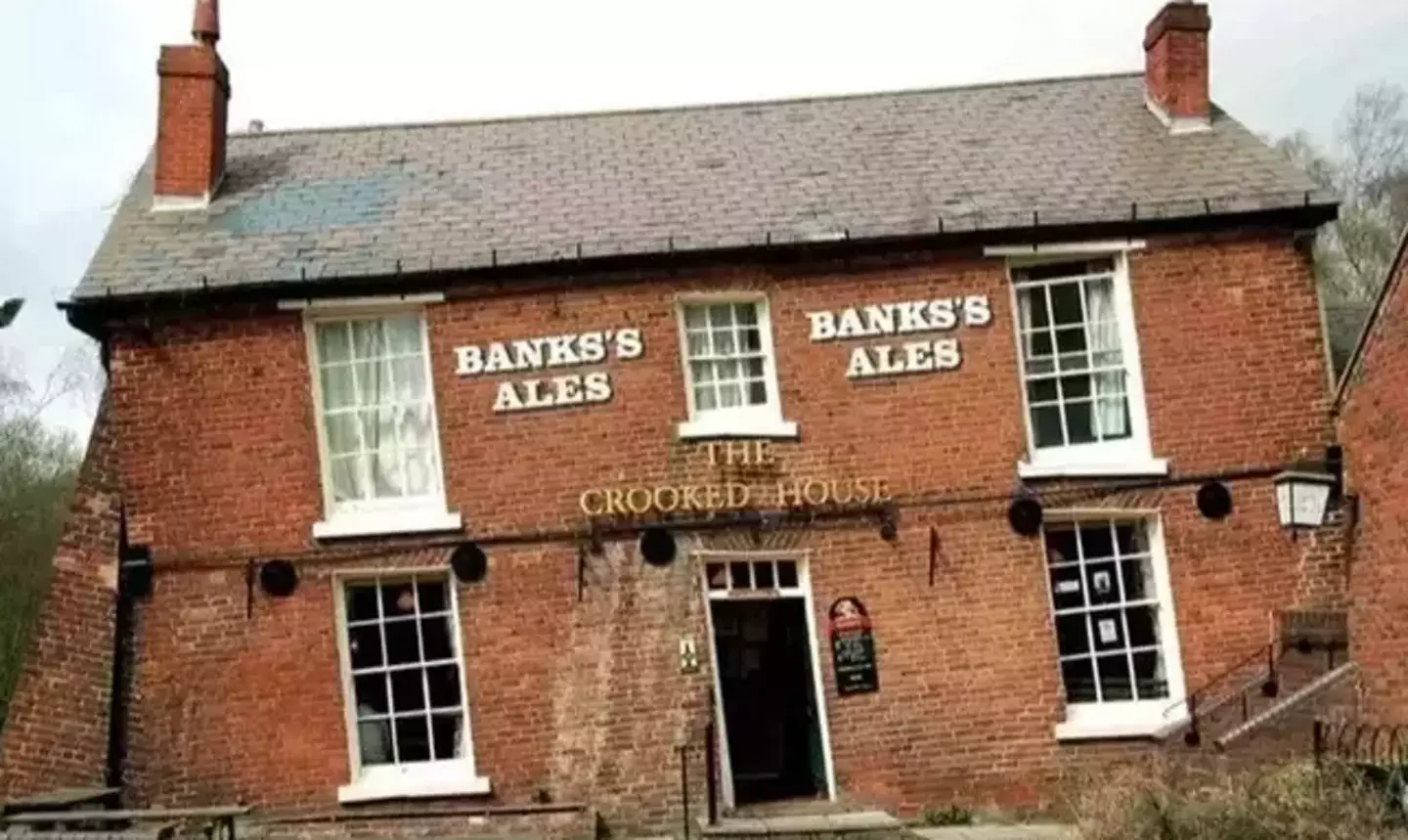 The 'UK's wonkiest pub' caught fire in August before being demolished.