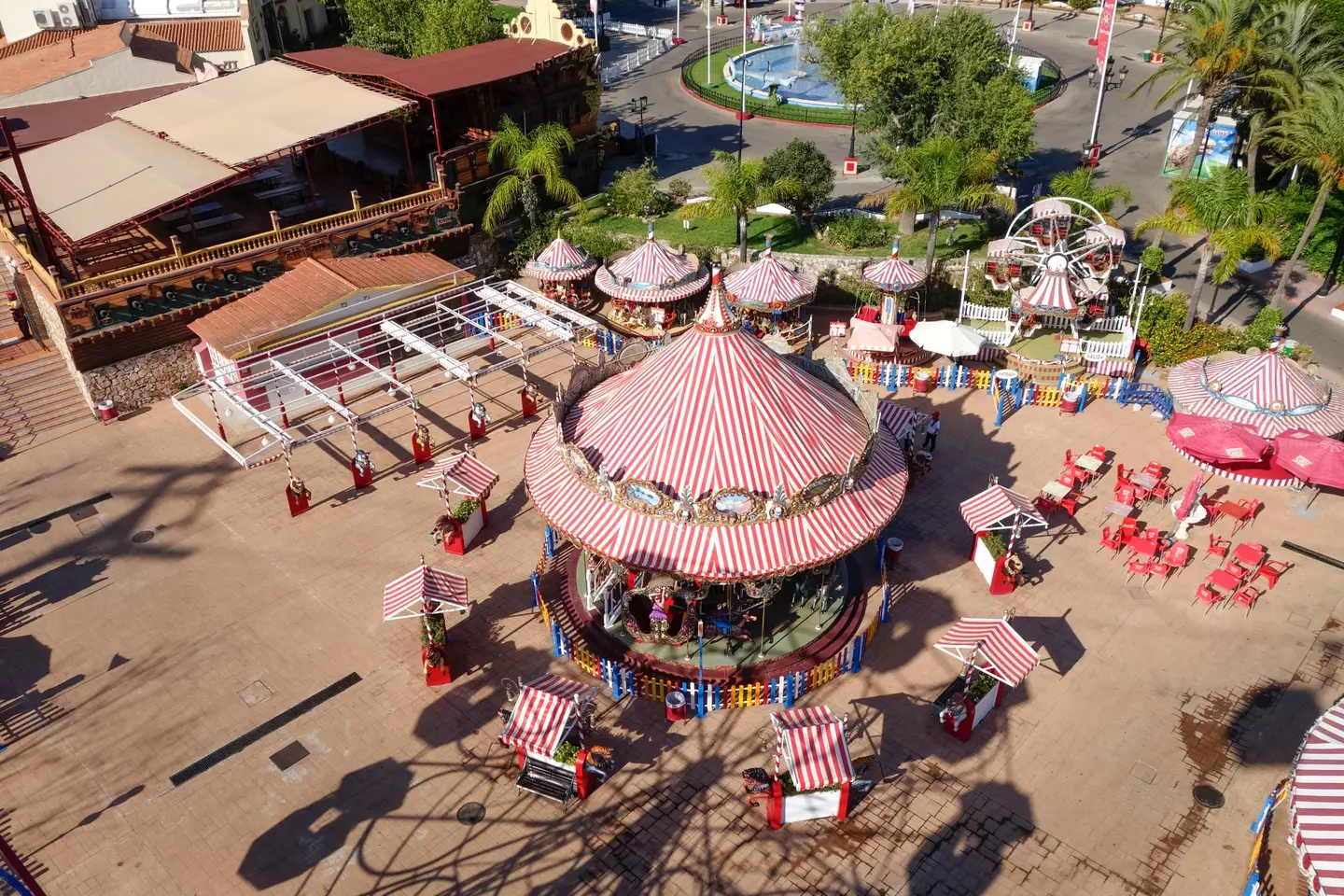 The theme park may be closed but staff are still keeping it from falling apart.