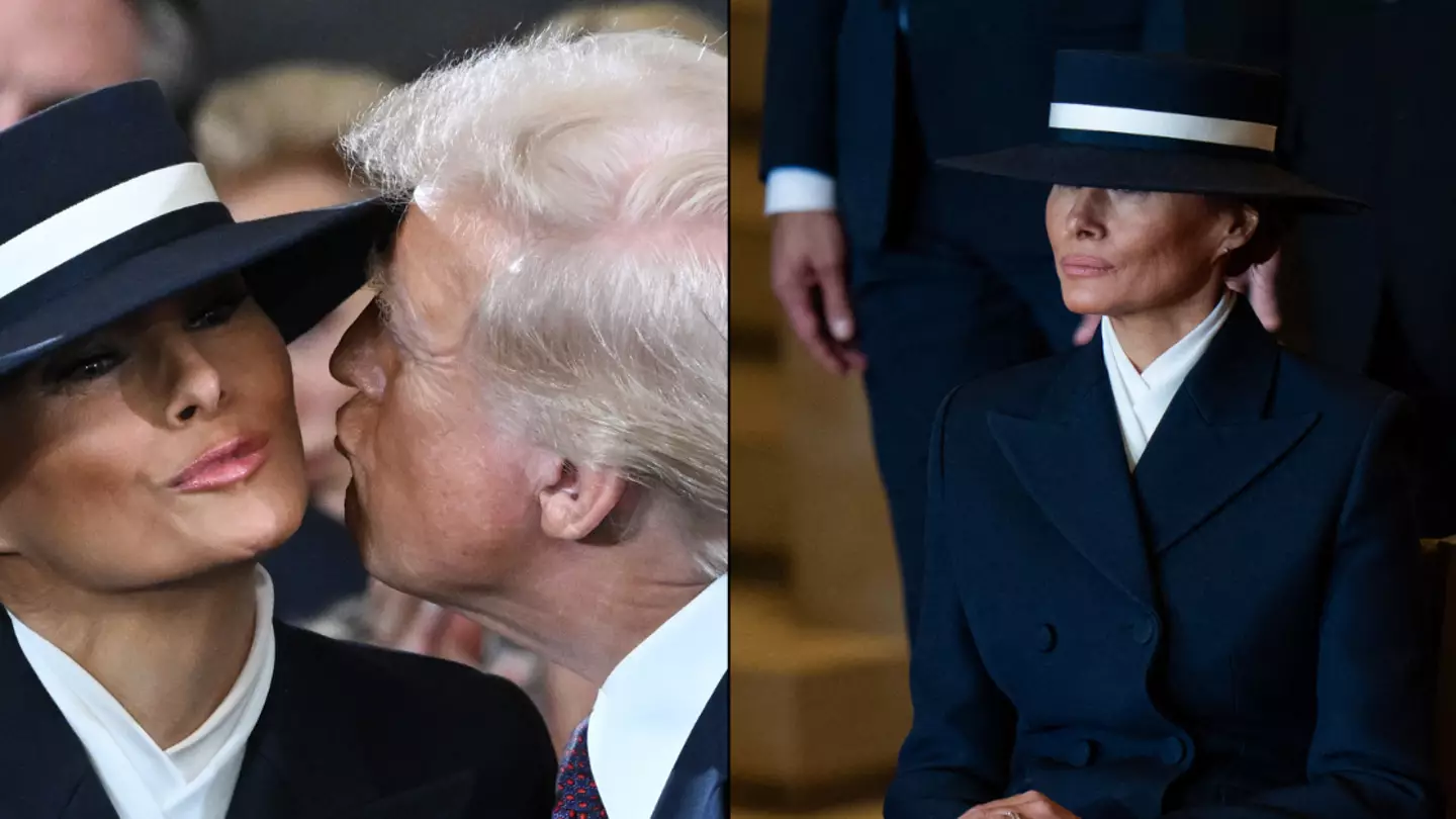 Theories emerge over why Melania Trump wore iconic hat at husband's inauguration