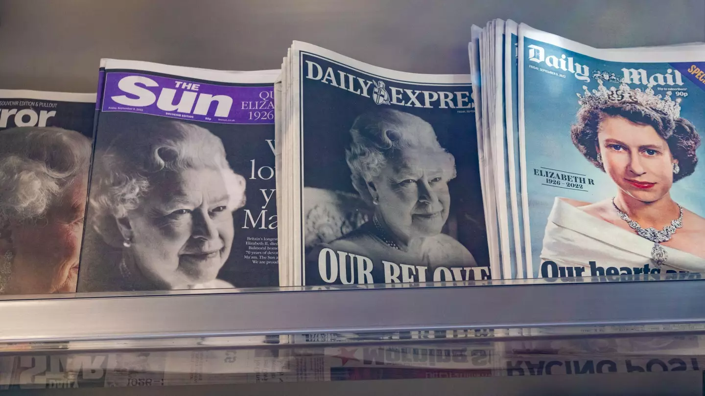 British newspapers from the day after the Queen's death are now selling for a lot of money.