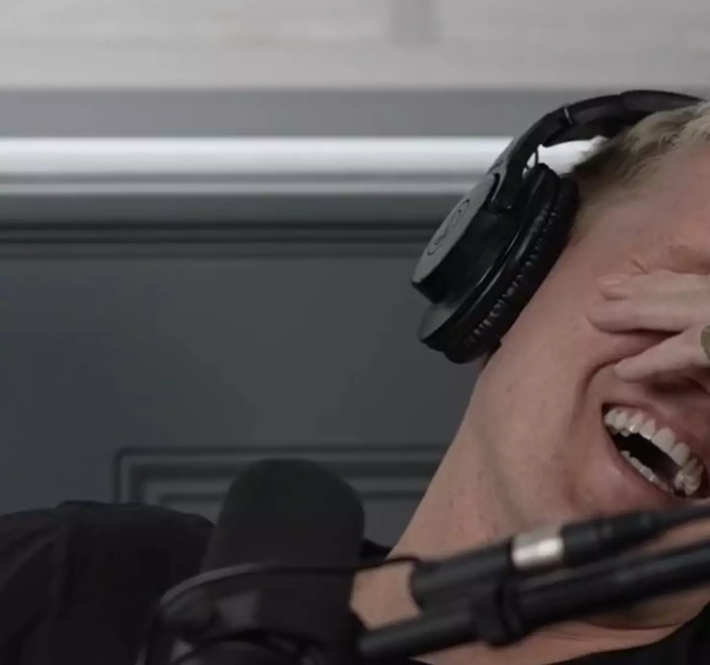 Jamie Laing couldn't control his laughter at the story.