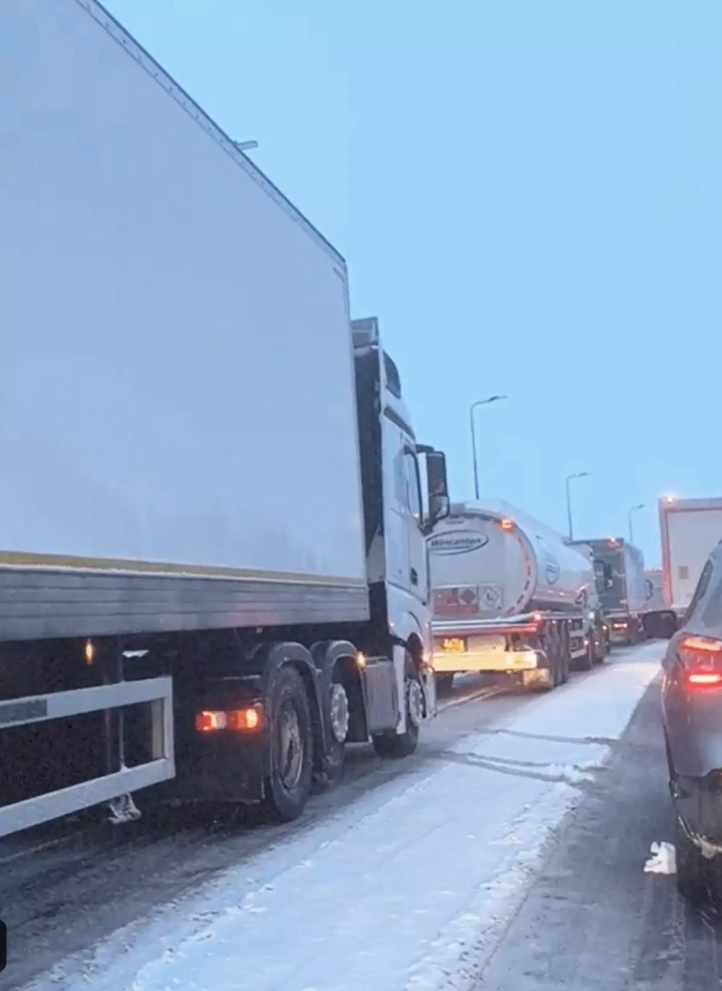 People have been warned to avoid the roads unless necessary.