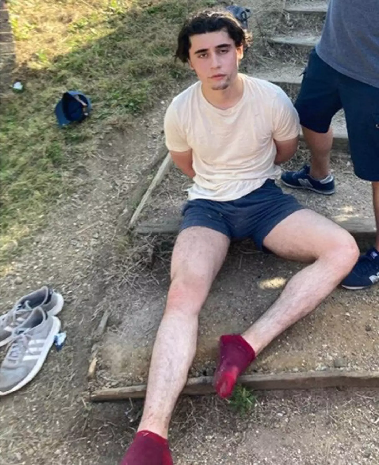 Daniel Khalife after being re-arrested by officers (PA)